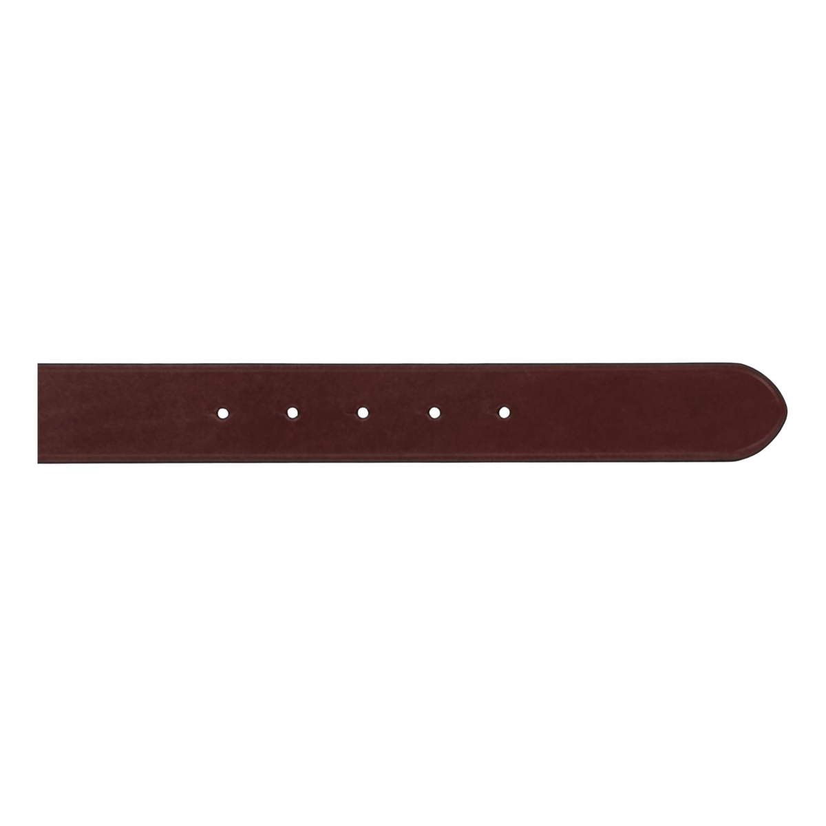 Pony Plaque Leather Belt Brown