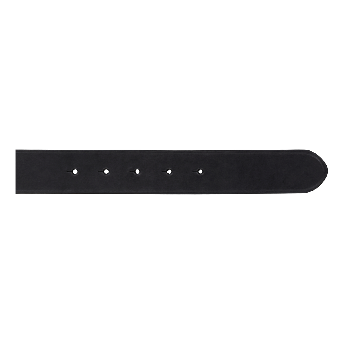 Pony Plaque Leather Belt Black / Matte Black