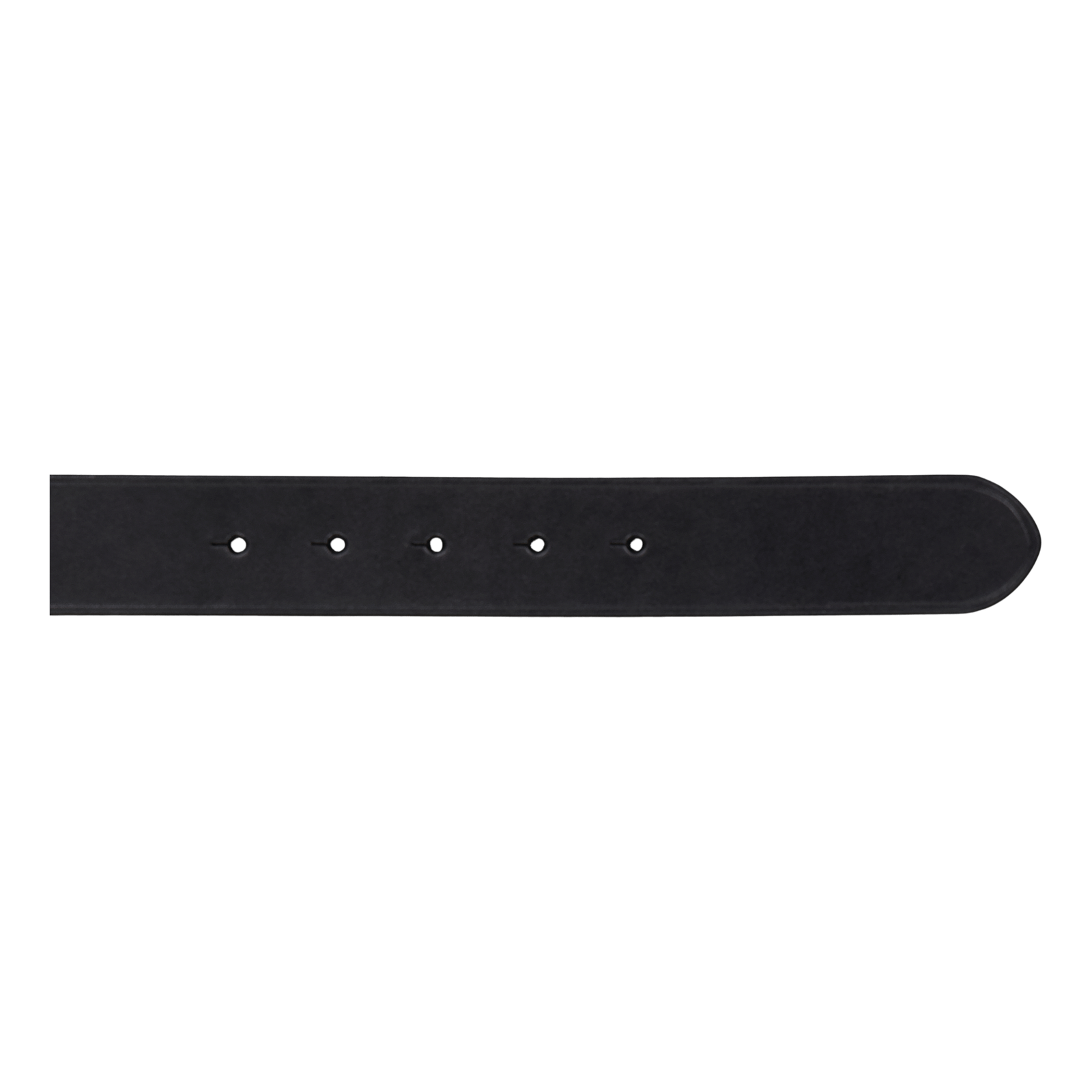 Pony Plaque Leather Belt Black / Matte Black