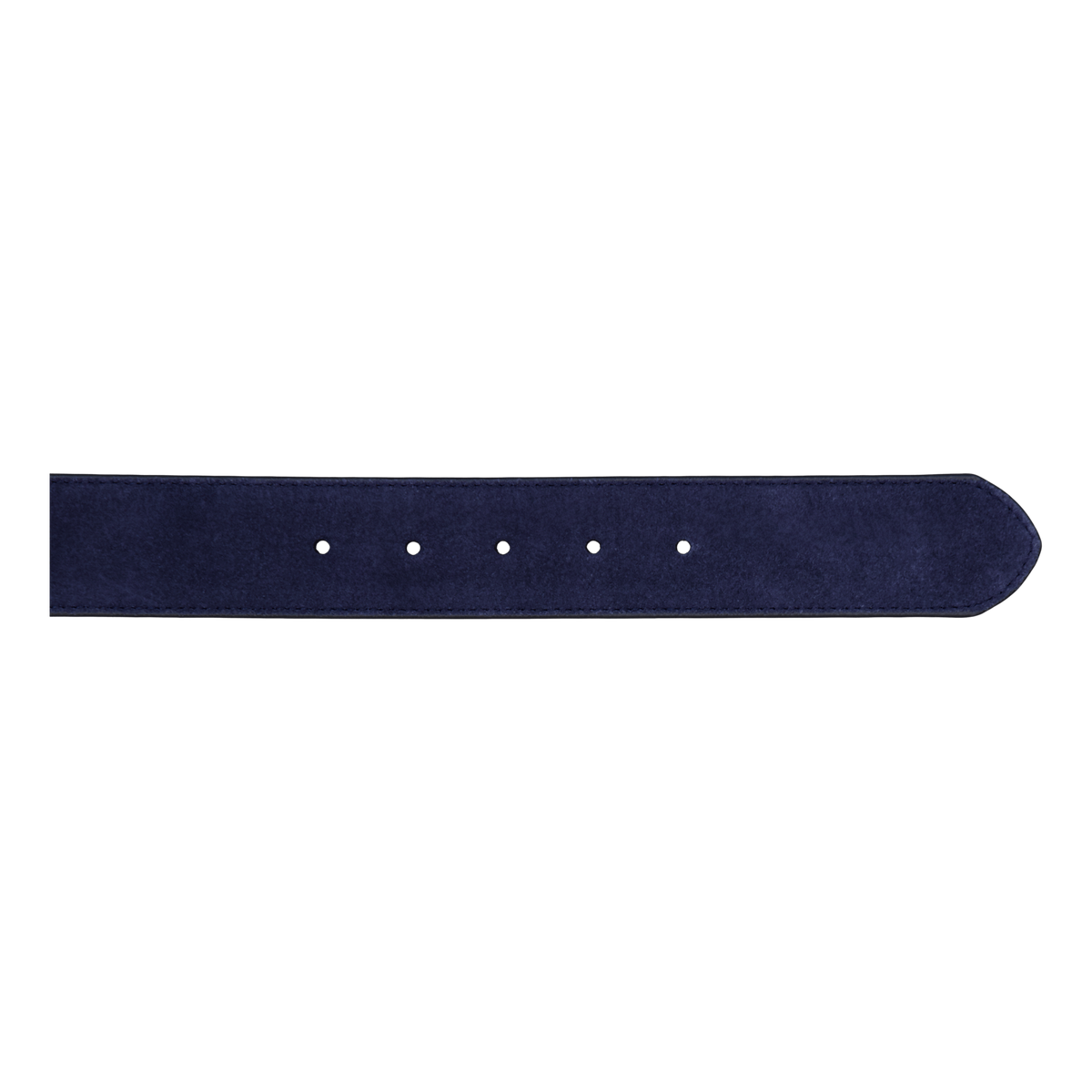 Signature Pony Suede Belt Navy