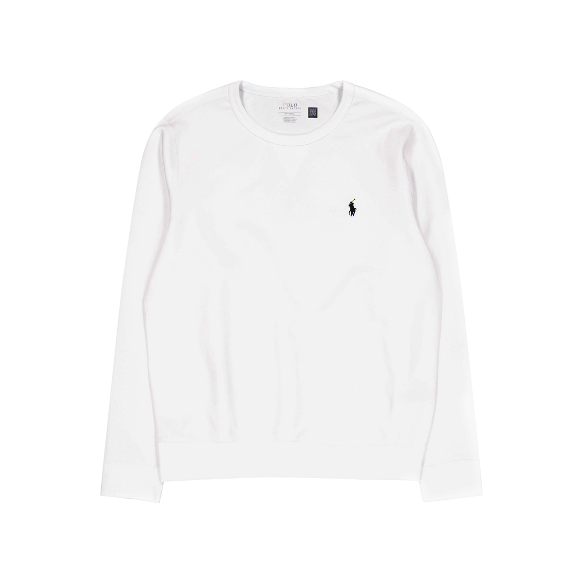 Marled Double-Knit Sweatshirt White