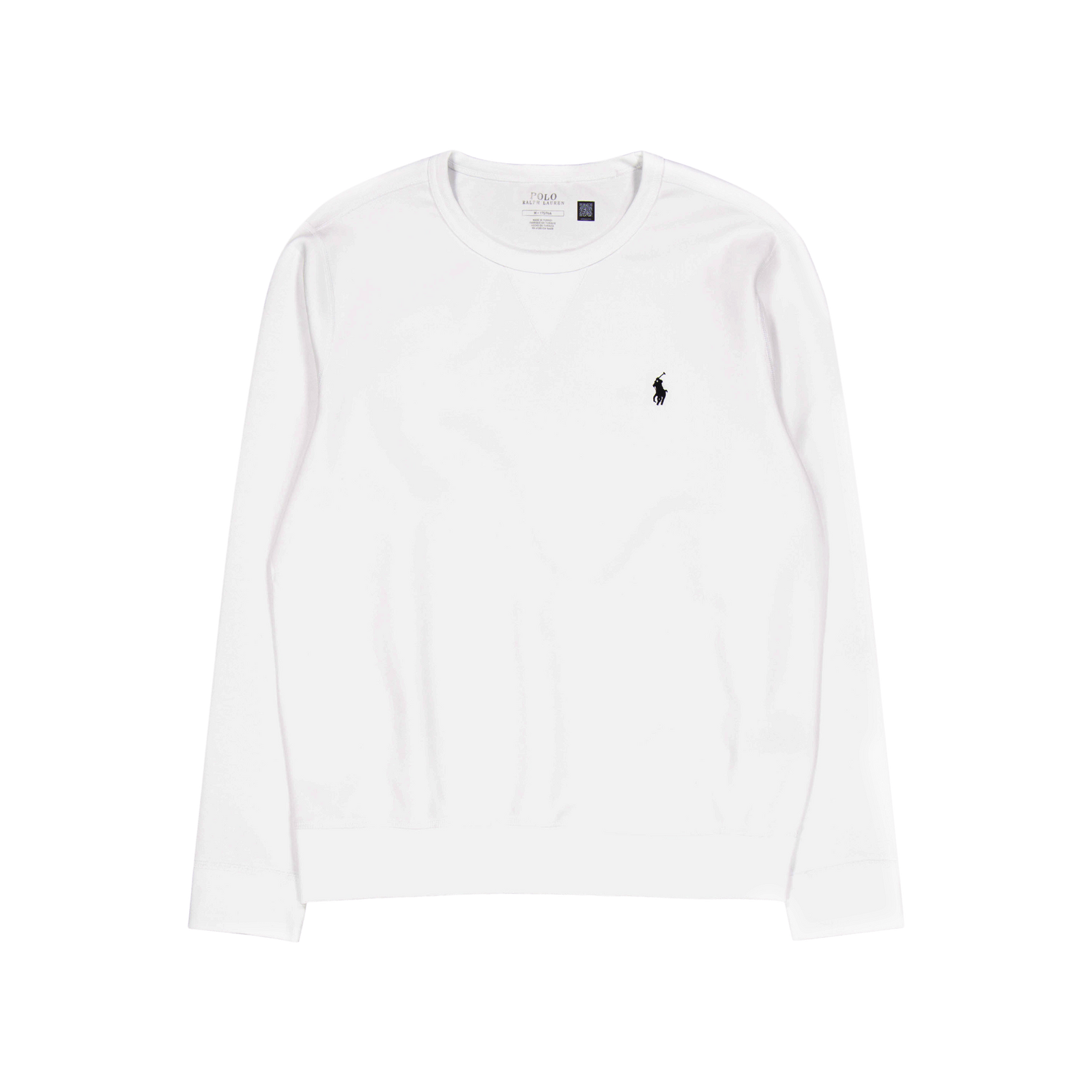 Marled Double-Knit Sweatshirt White