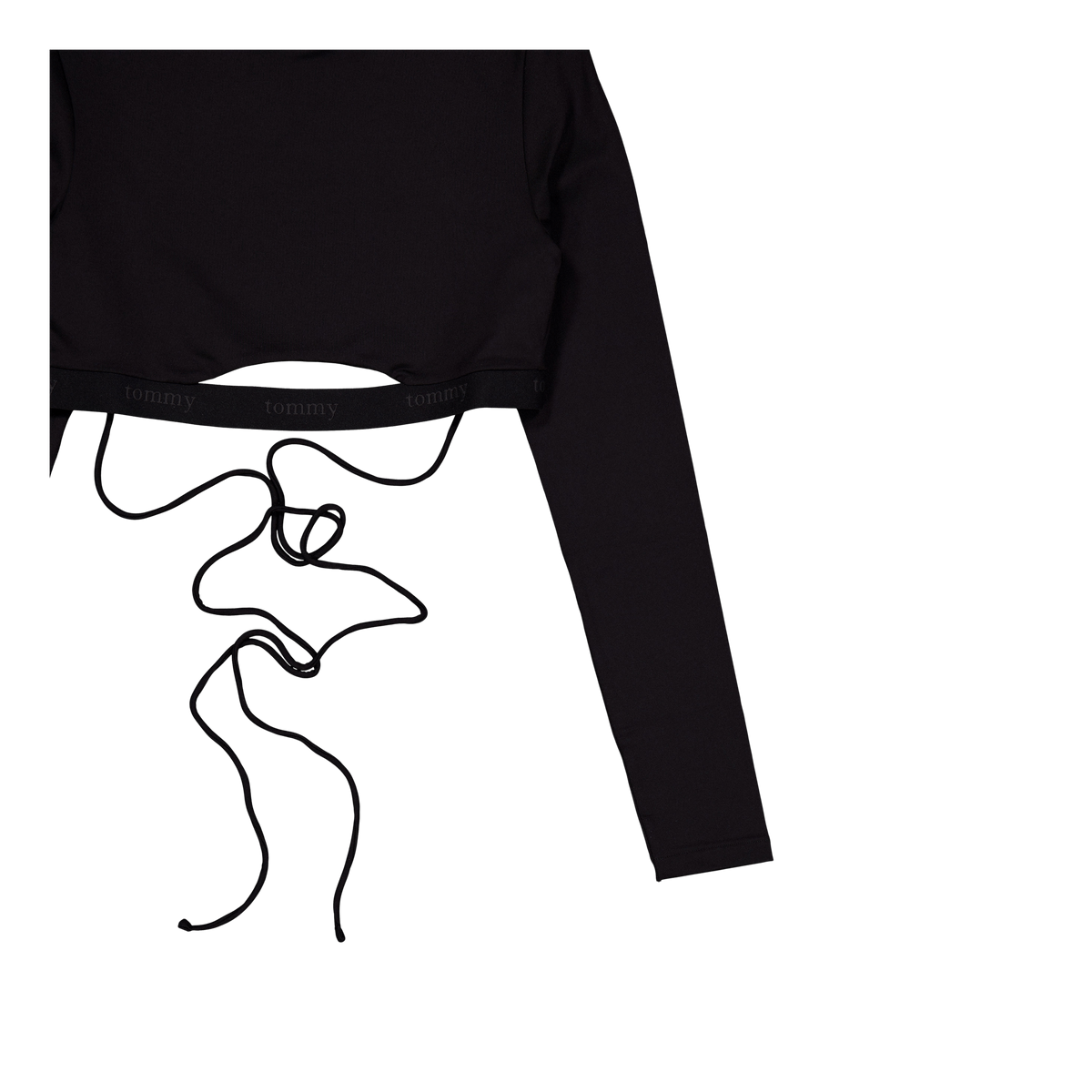 Tjcw Backless Longsleeve Cropt Black