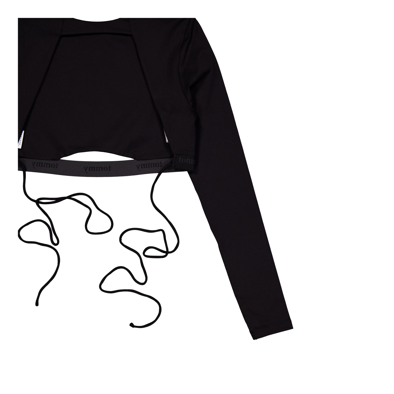 Tjcw Backless Longsleeve Cropt Black