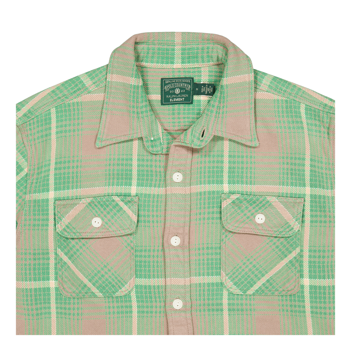 Polo x Element Big Fit Plaid Workshirt 1506 Green/Grey Multi Plaid