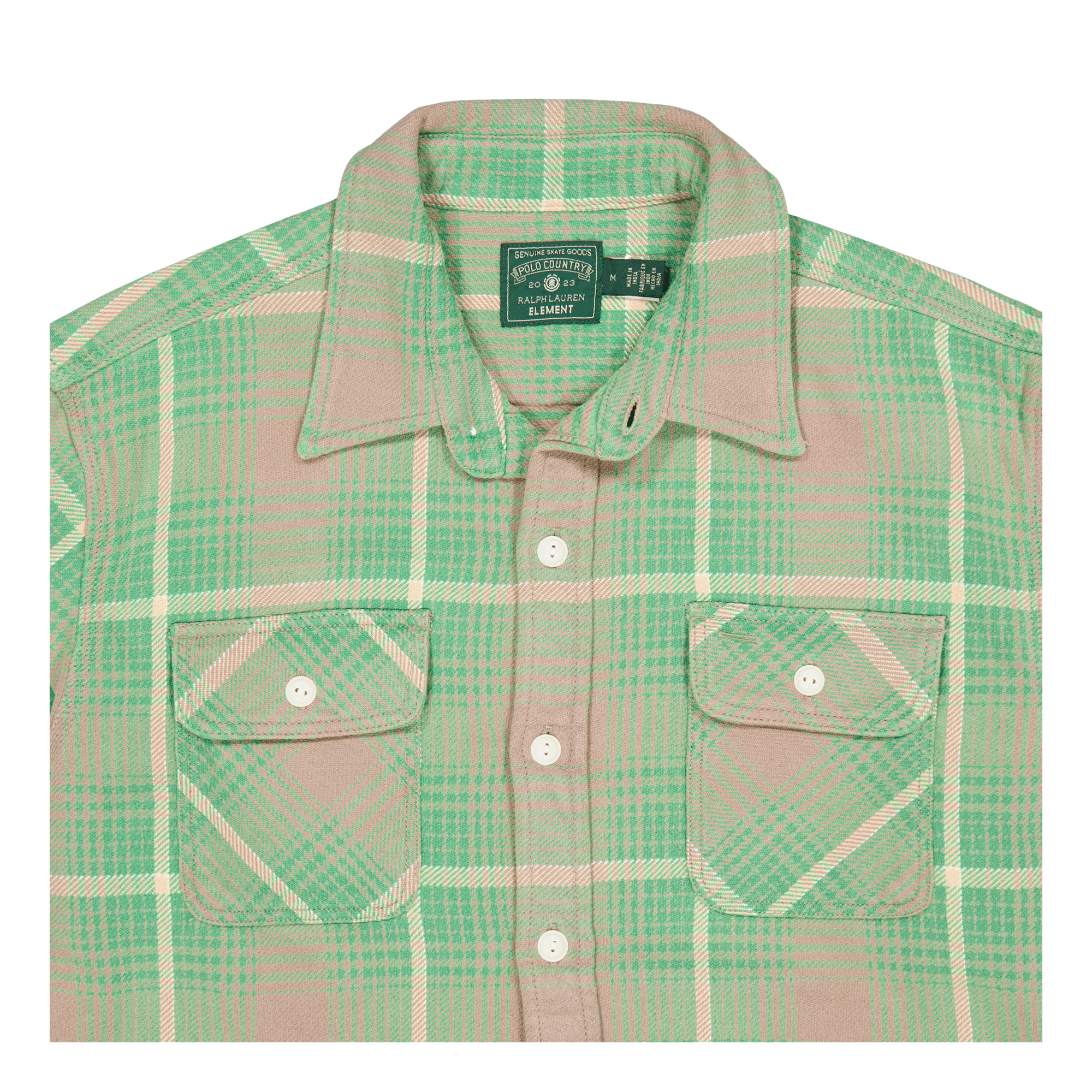 Polo x Element Big Fit Plaid Workshirt 1506 Green/Grey Multi Plaid