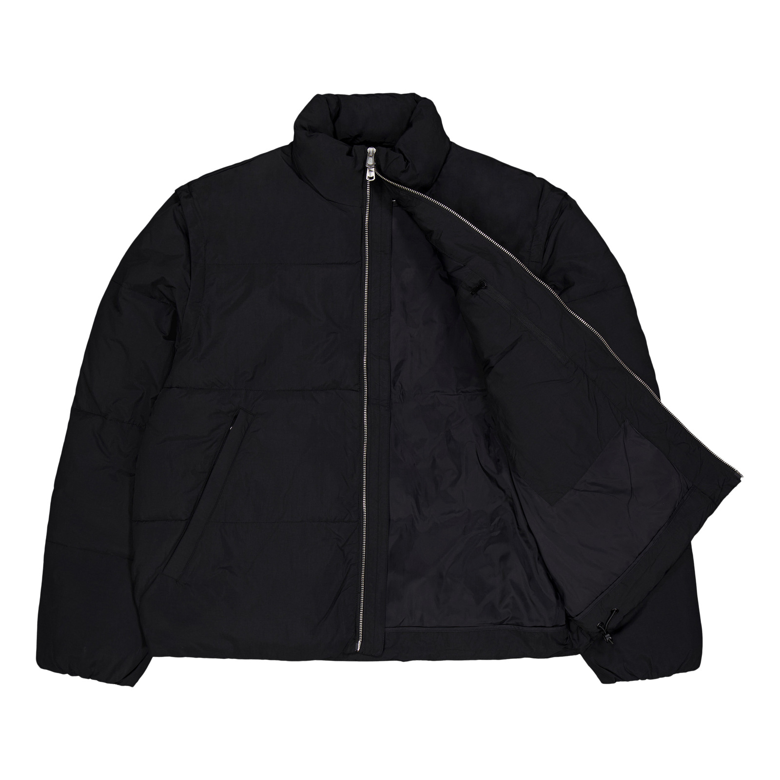 Detachable Sleeves Puffer Black