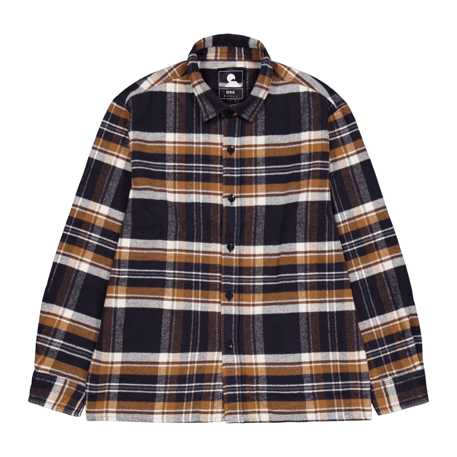 Sebastian Shirt Ls Navy / Brown