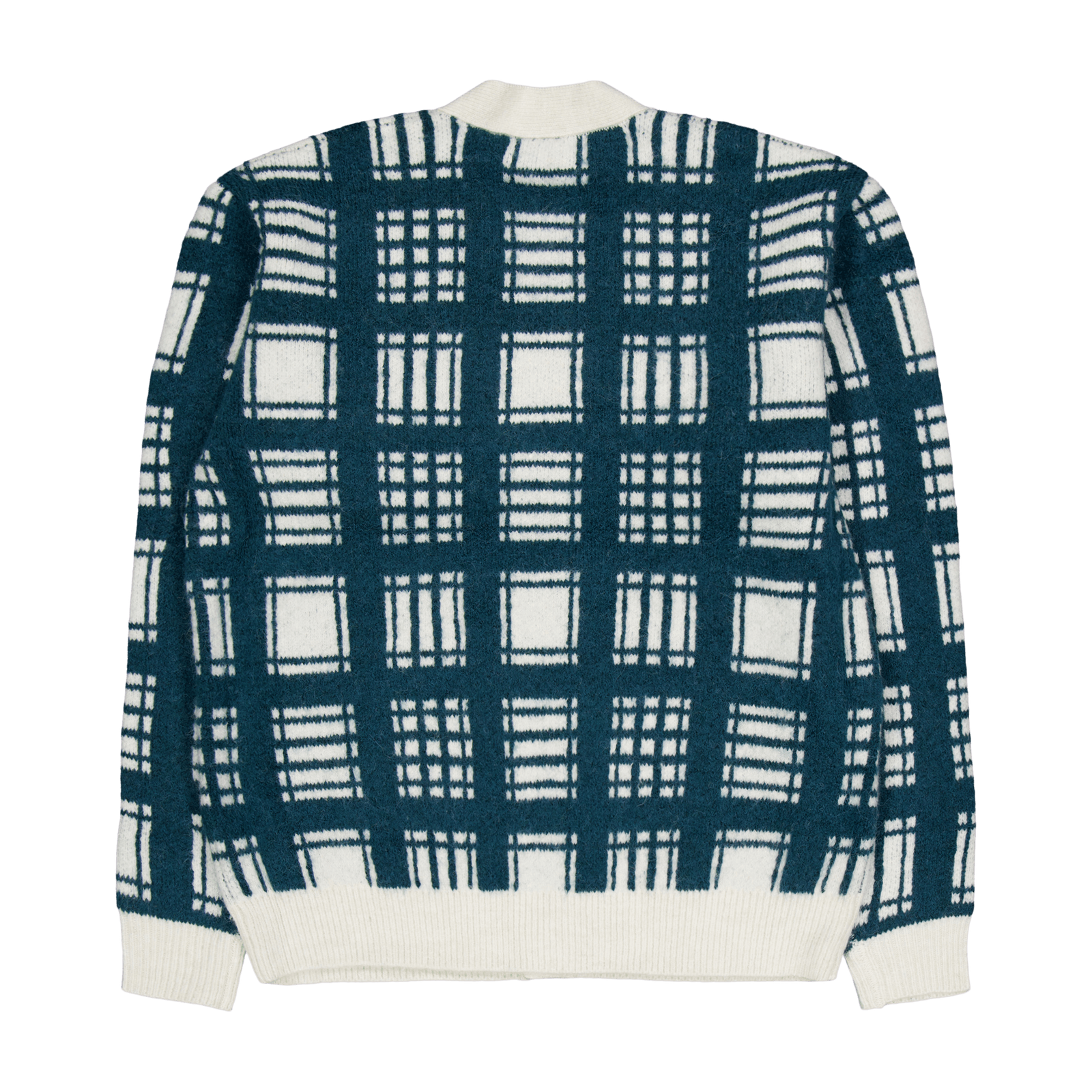 Galva Chk Cardigan Ecru