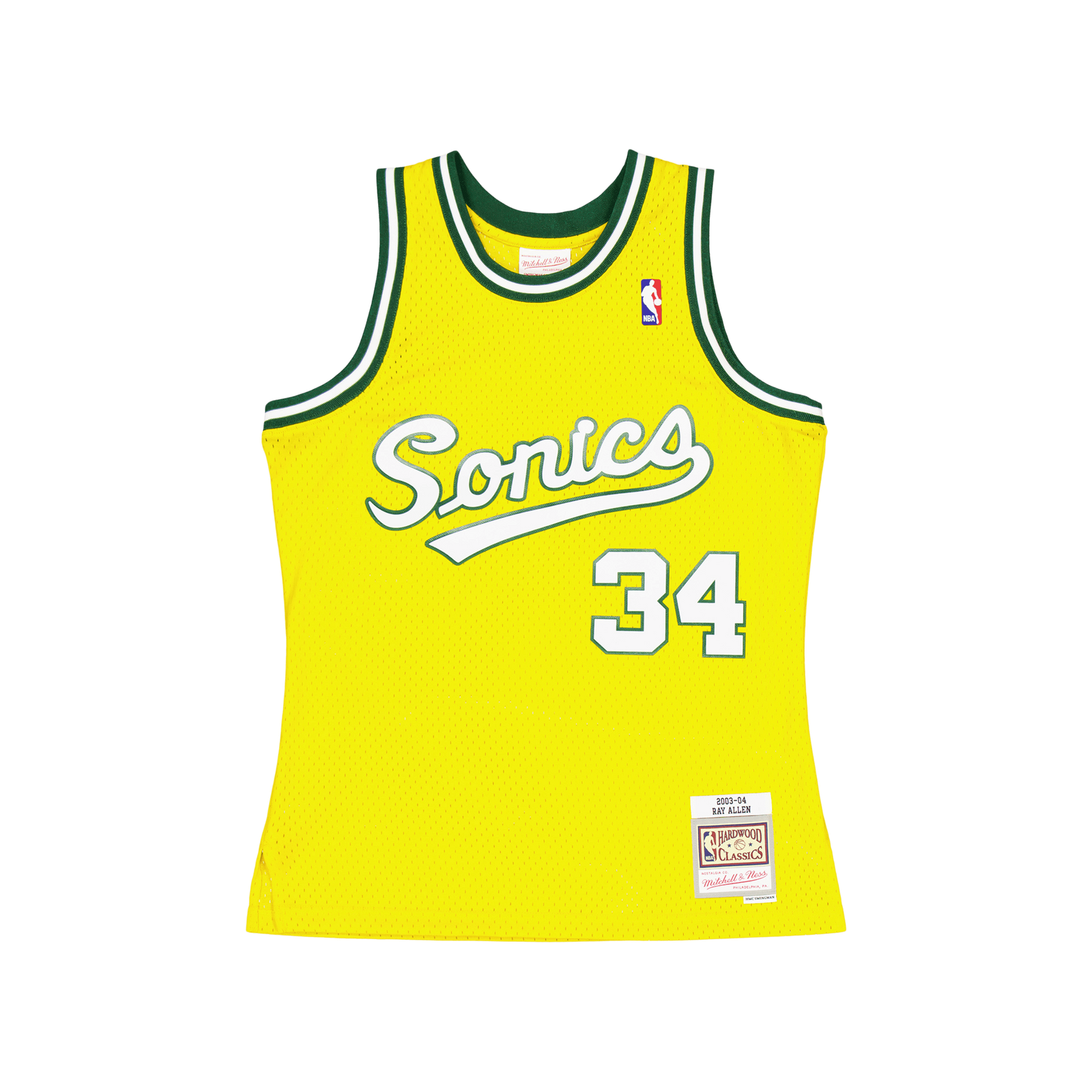 Supersonics Swingman Jersey Al Yellow