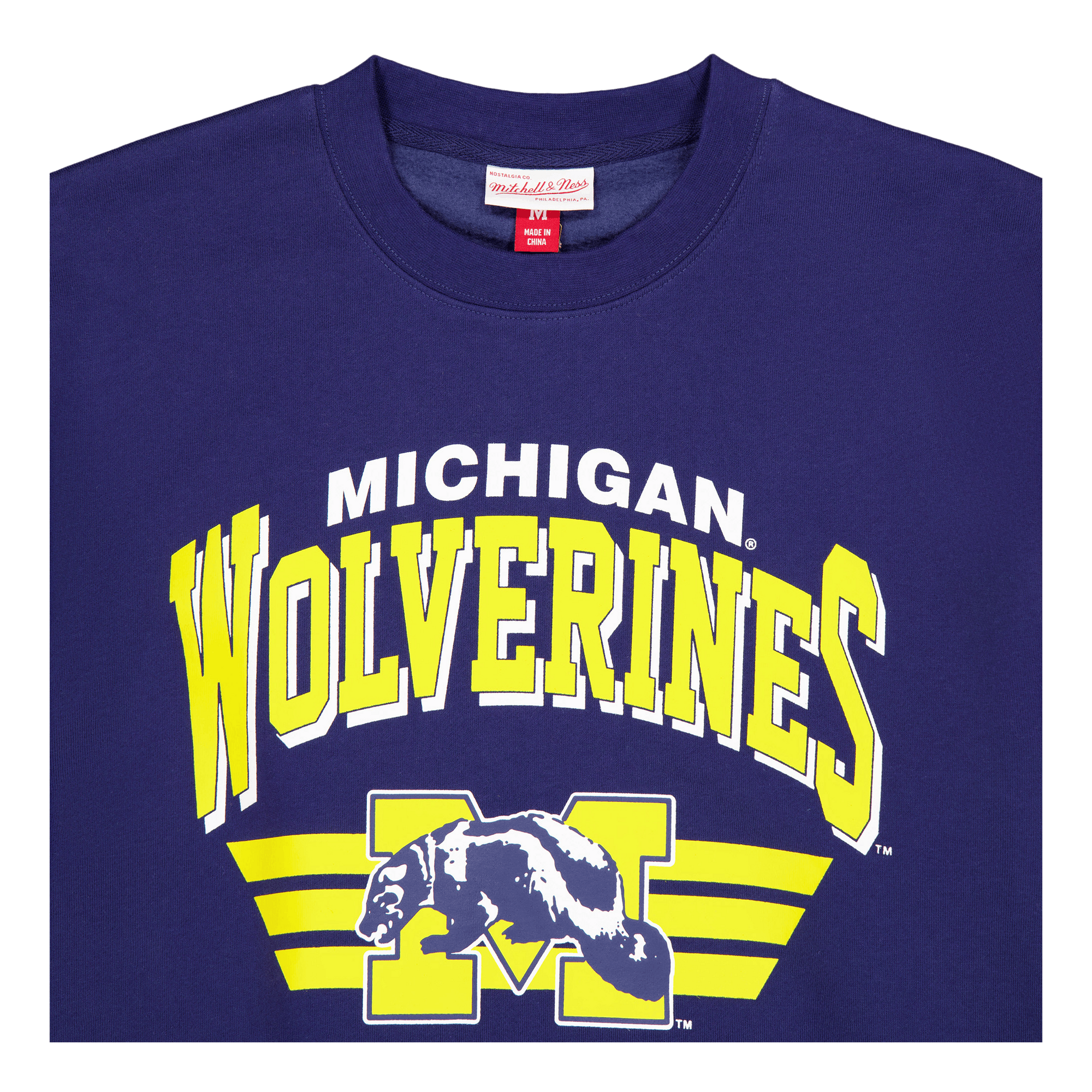 Wolverines All Over Crew 3.0 Navy