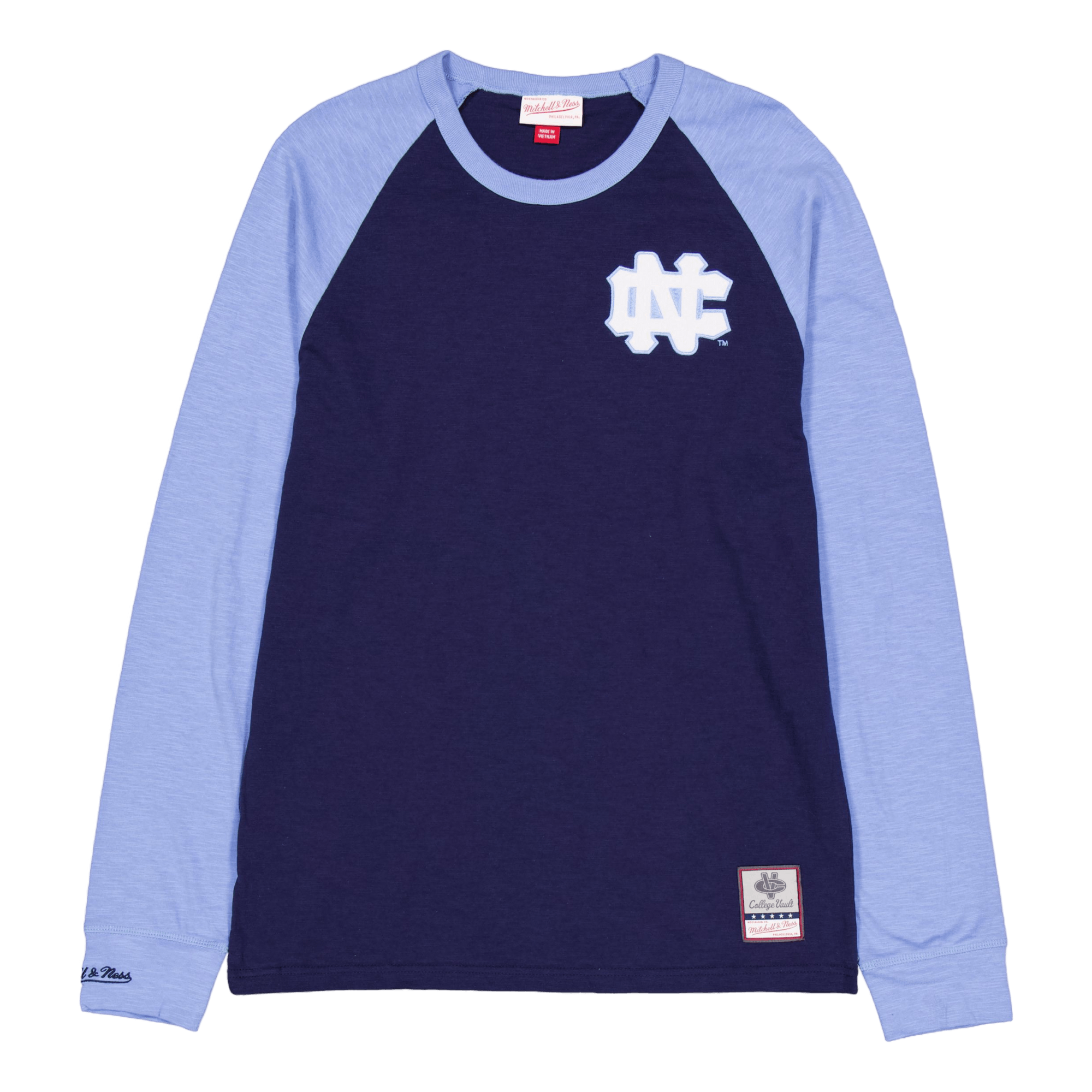 Unc Legendary Slub L/s Tee Navy/light Blue