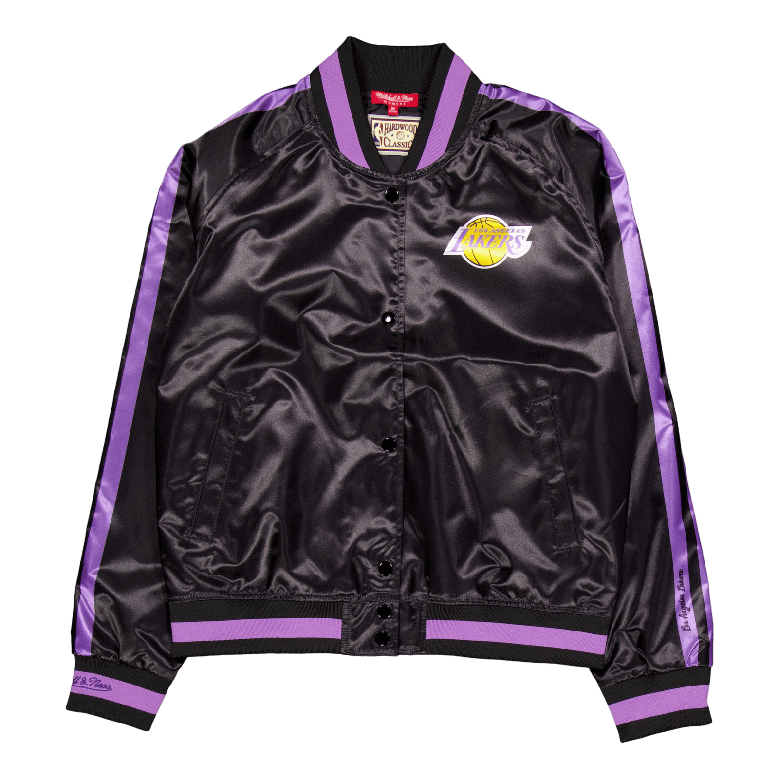 Lakers Womens Raglan Satin Jac Black