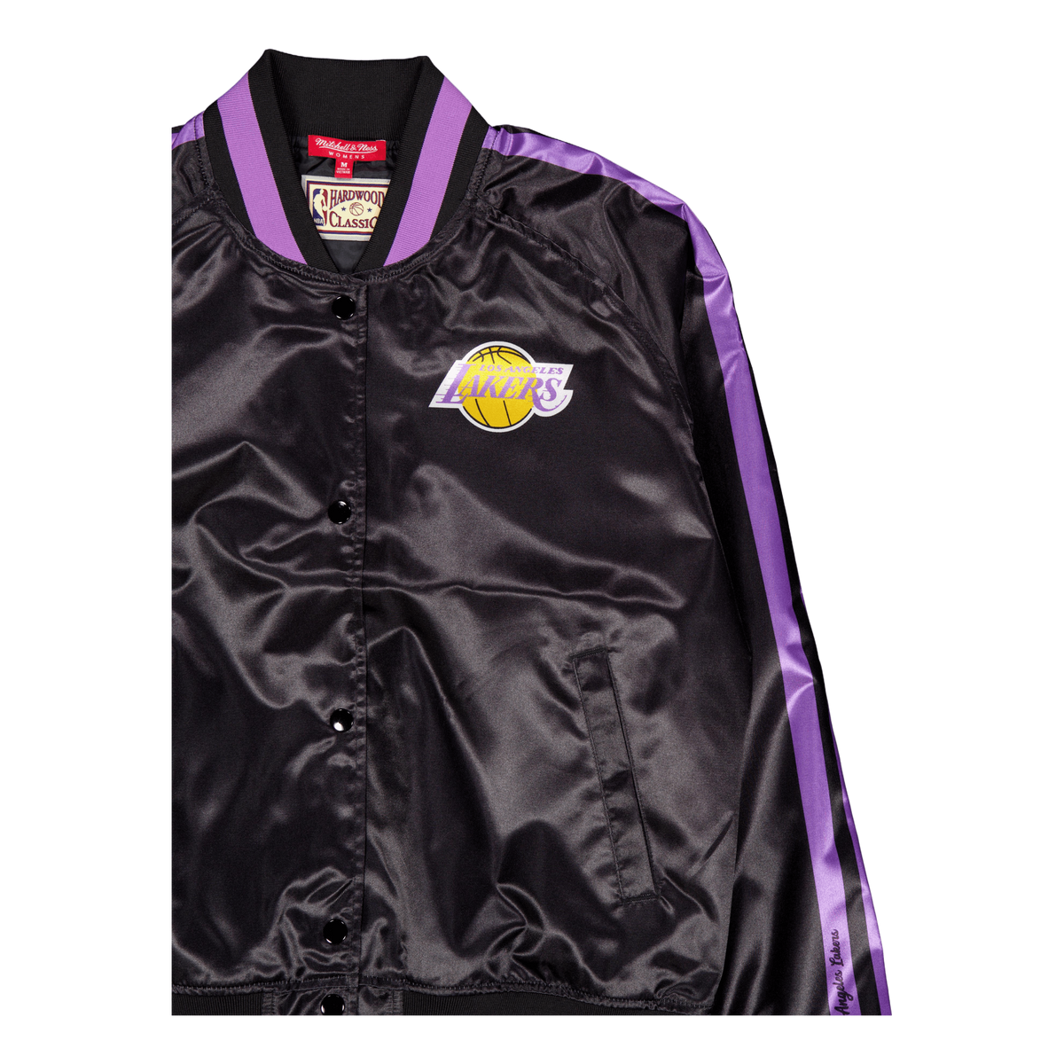 Lakers Womens Raglan Satin Jac Black