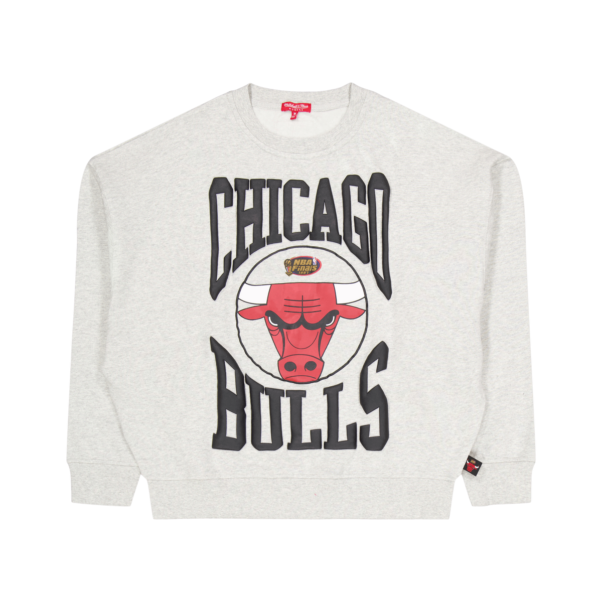 Bulls Womens Logo Lt Crew 3.0 Grey Heather