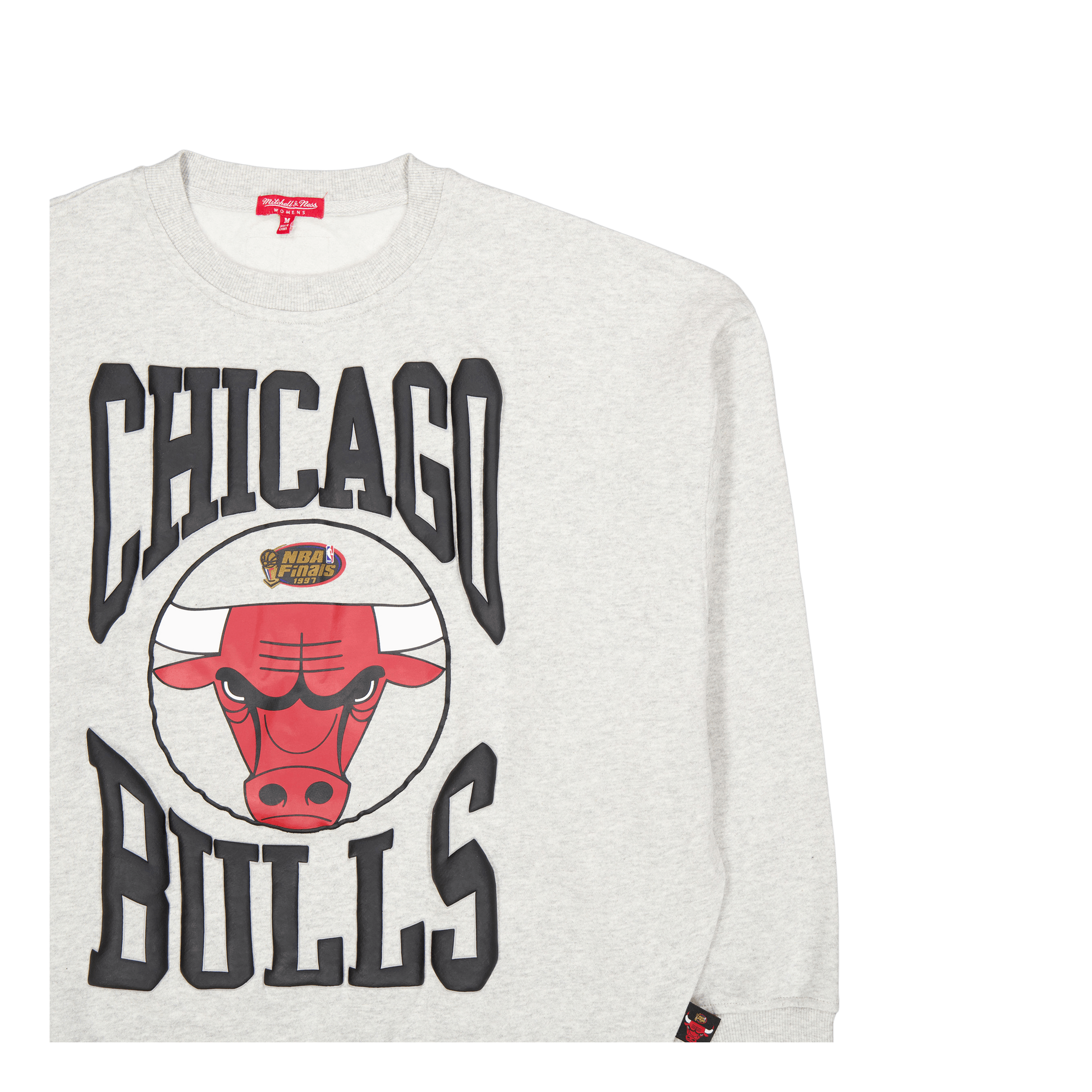 Bulls Womens Logo Lt Crew 3.0 Grey Heather