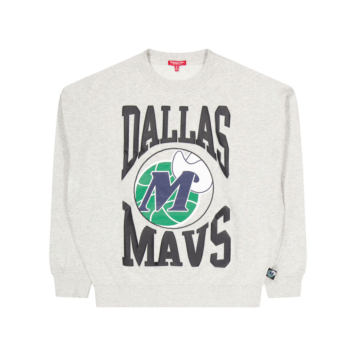 Mavericks Womens Logo Lt Crew  Grey Heather