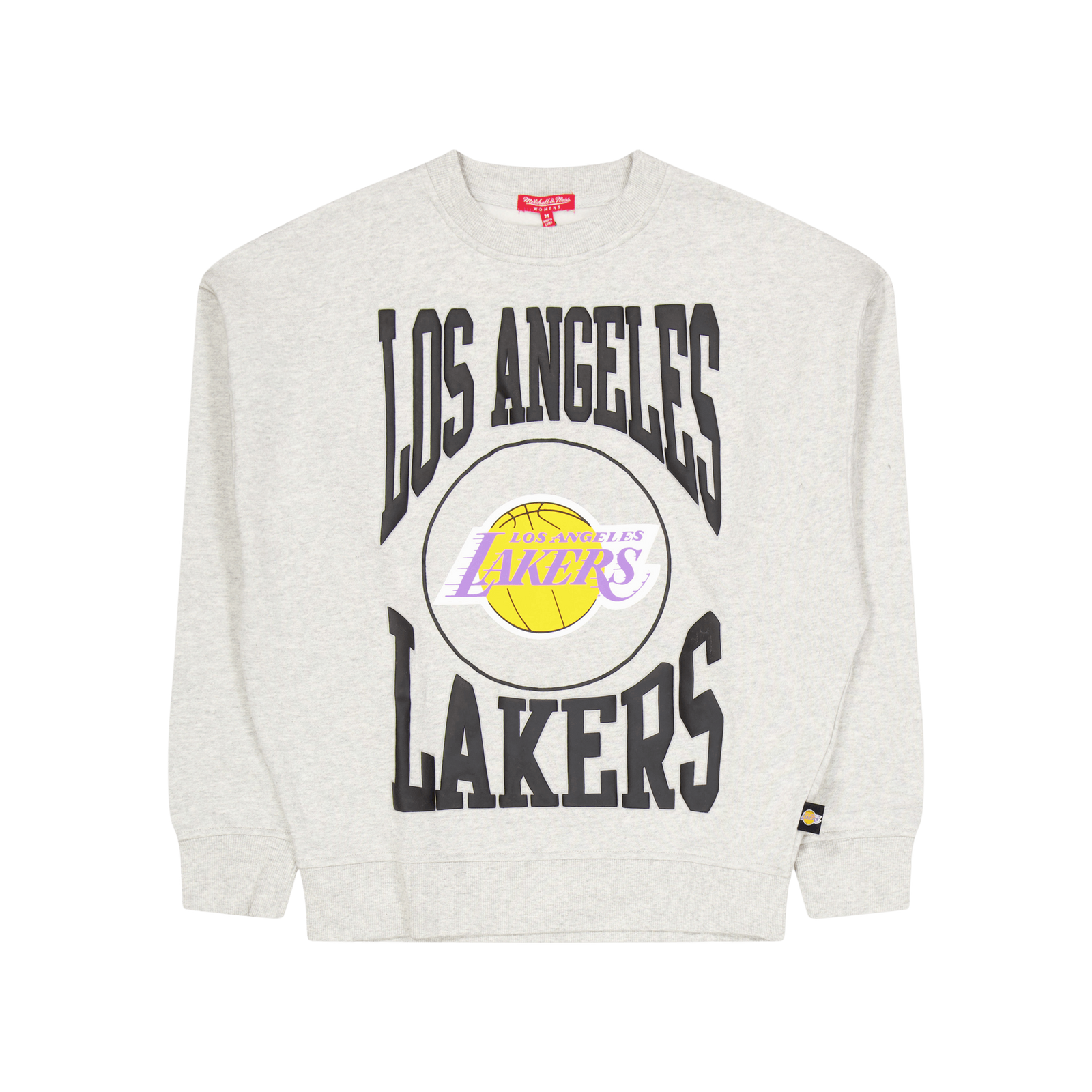 Lakers Womens Logo Lt Crew 3.0 Grey Heather
