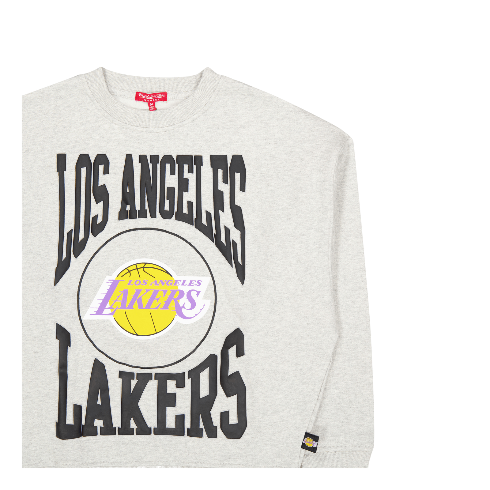 Lakers Womens Logo Lt Crew 3.0 Grey Heather