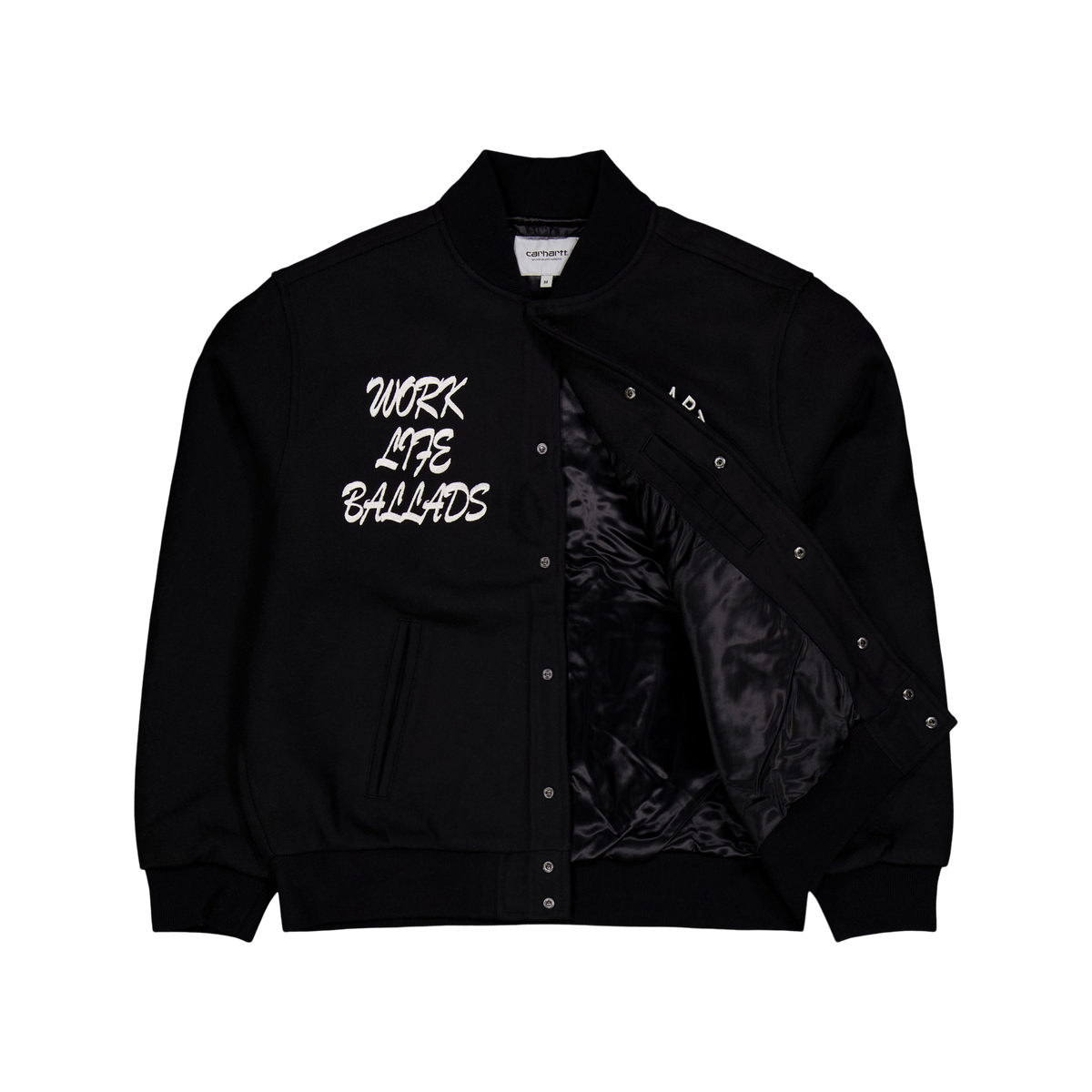 Work Varsity Bomber Black