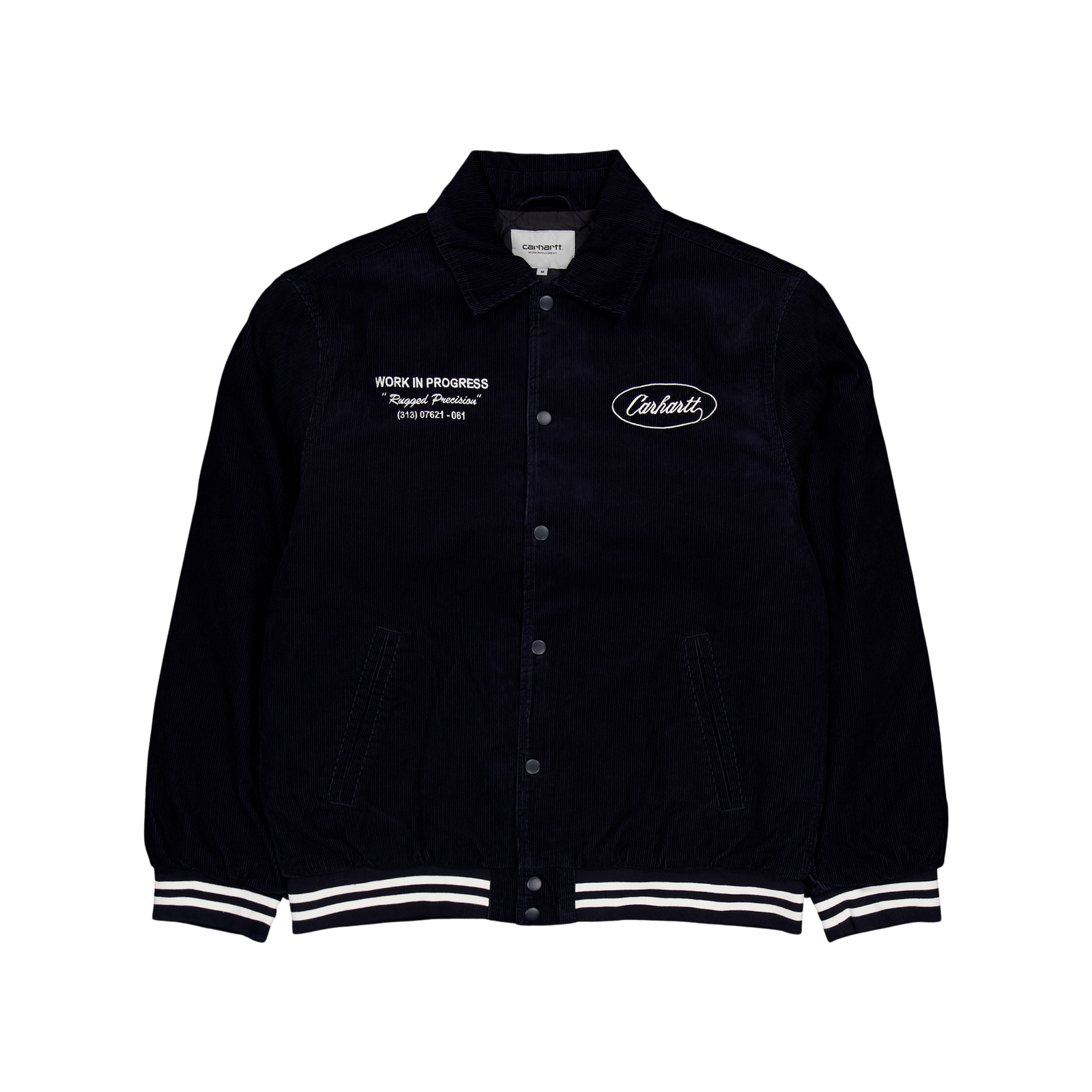 Rugged Letterman Jacket Dark Navy / Wax