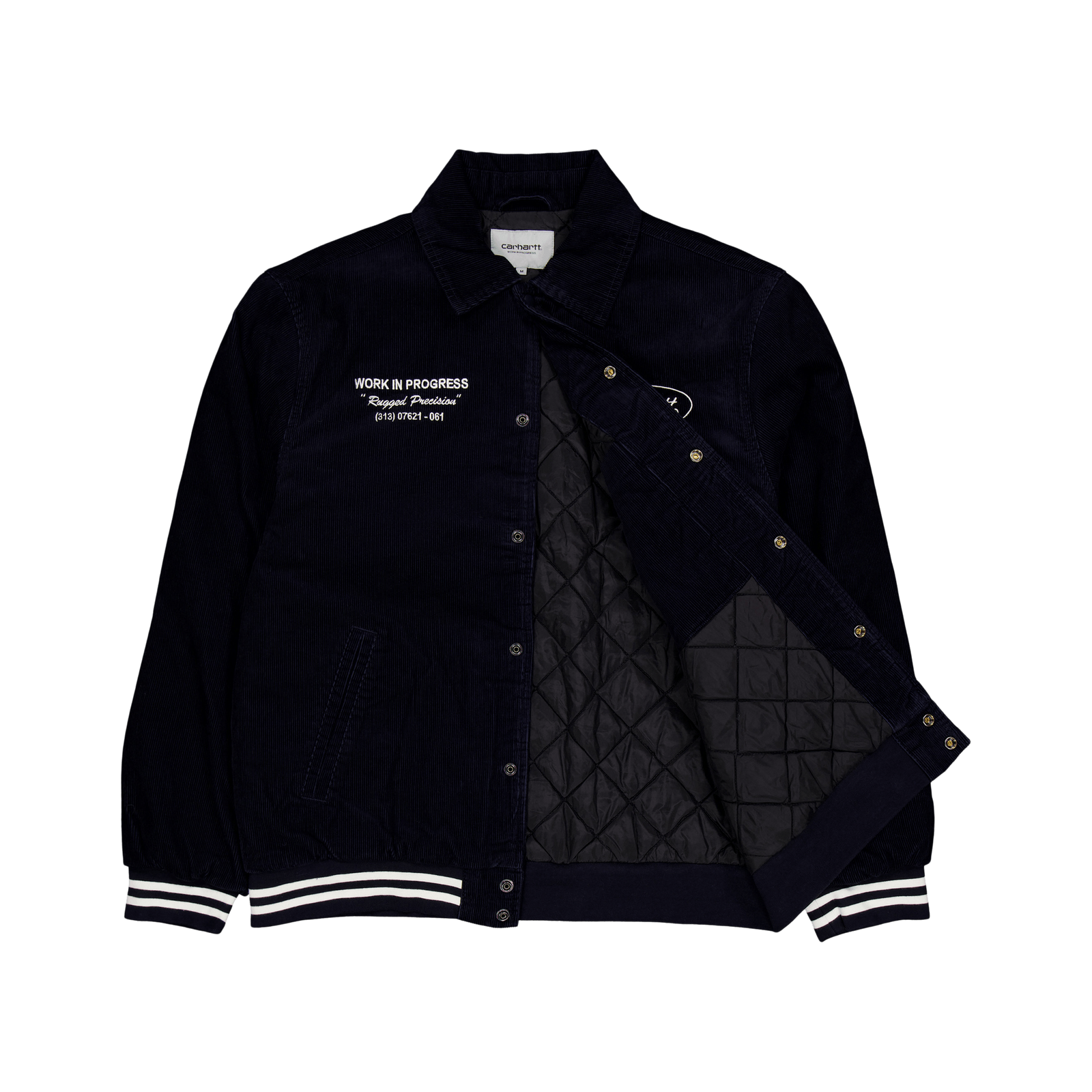 Rugged Letterman Jacket Dark Navy / Wax