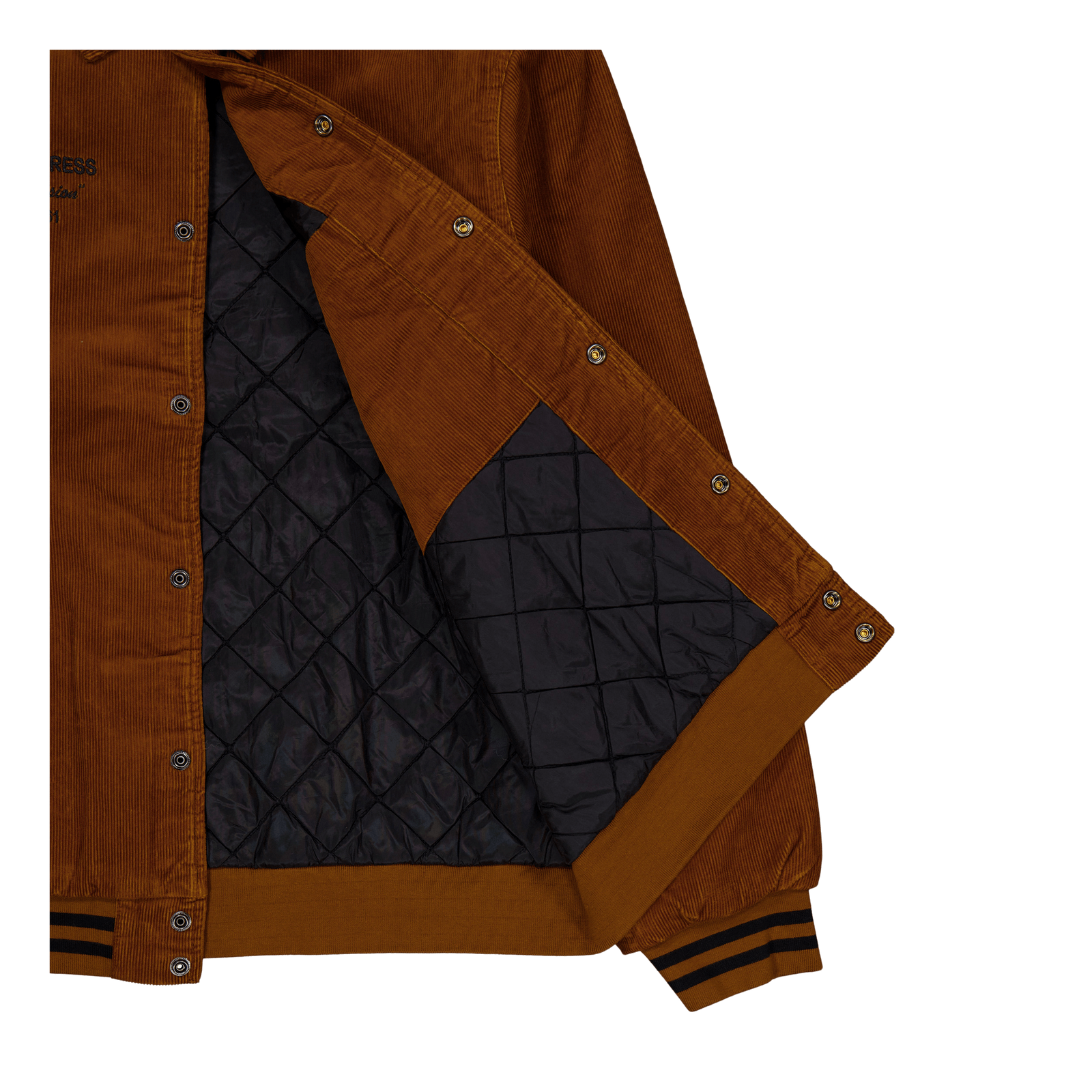 Rugged Letterman Jacket Deep H Brown / Black