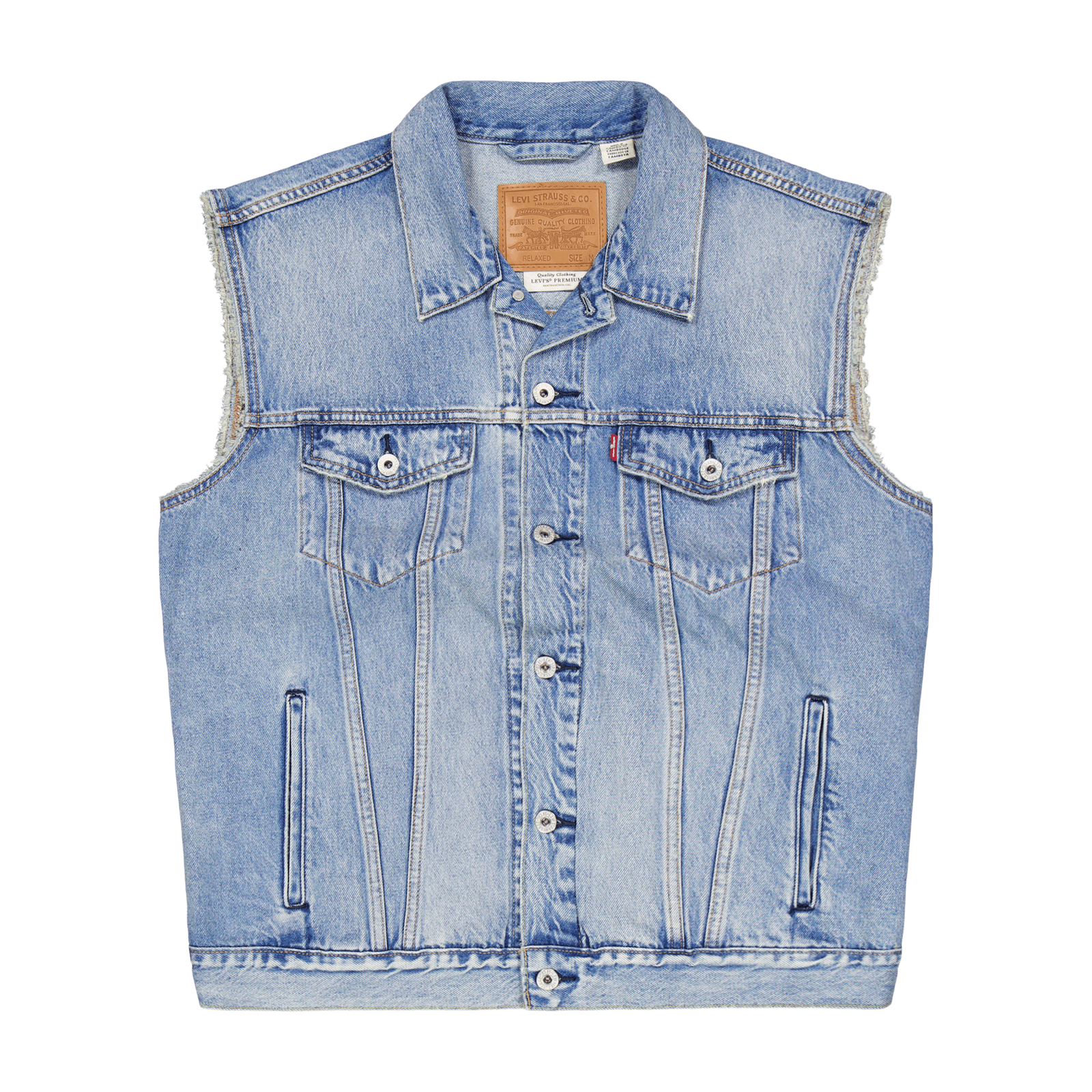 Relaxed Trucker Vest Med Indig Kentucky Blue Vest
