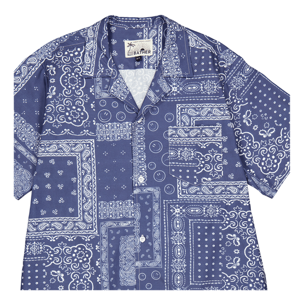 Bather Men's Periwinkle Bandana Camp Shirt