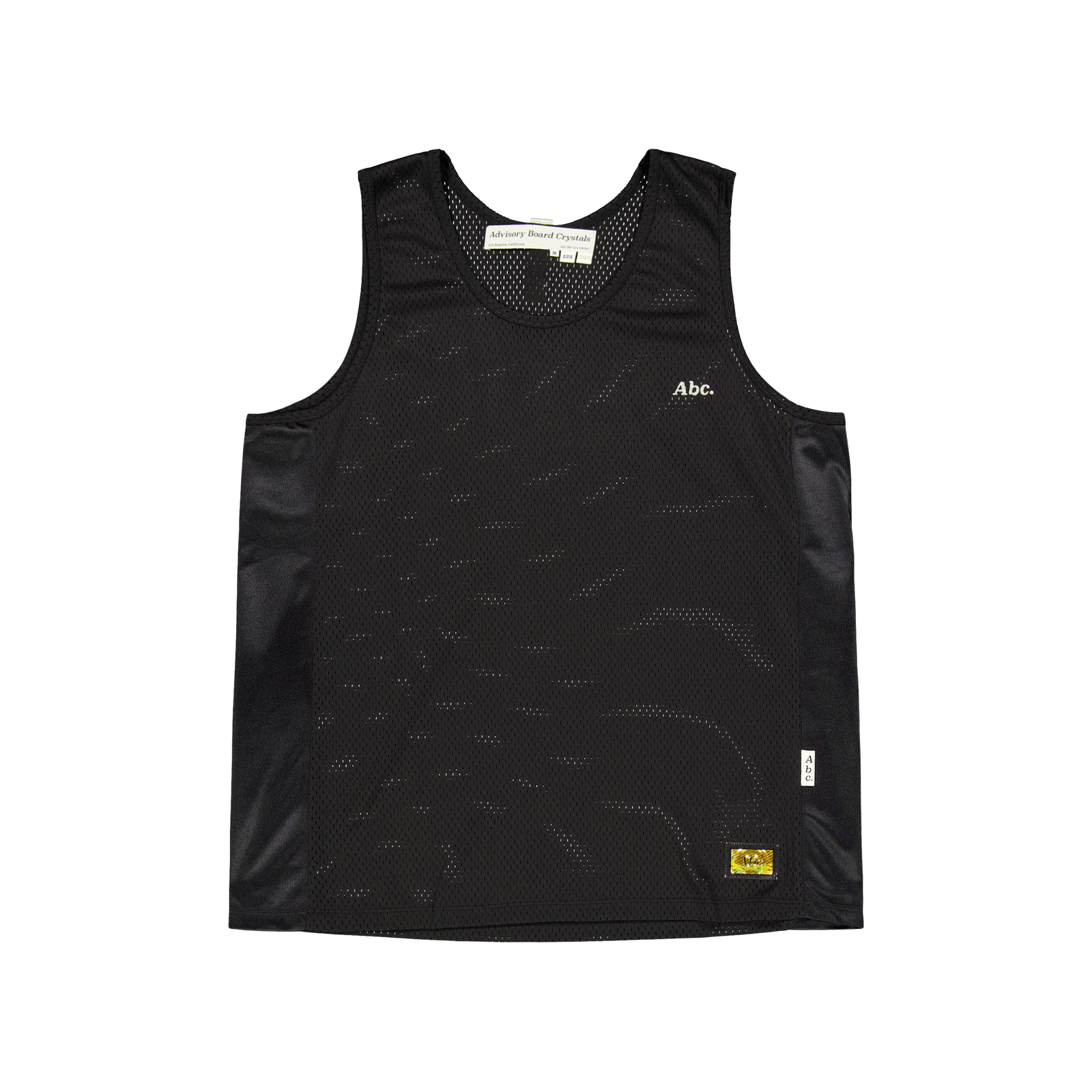 Abc. 123. Mesh Satin Tank Top Black