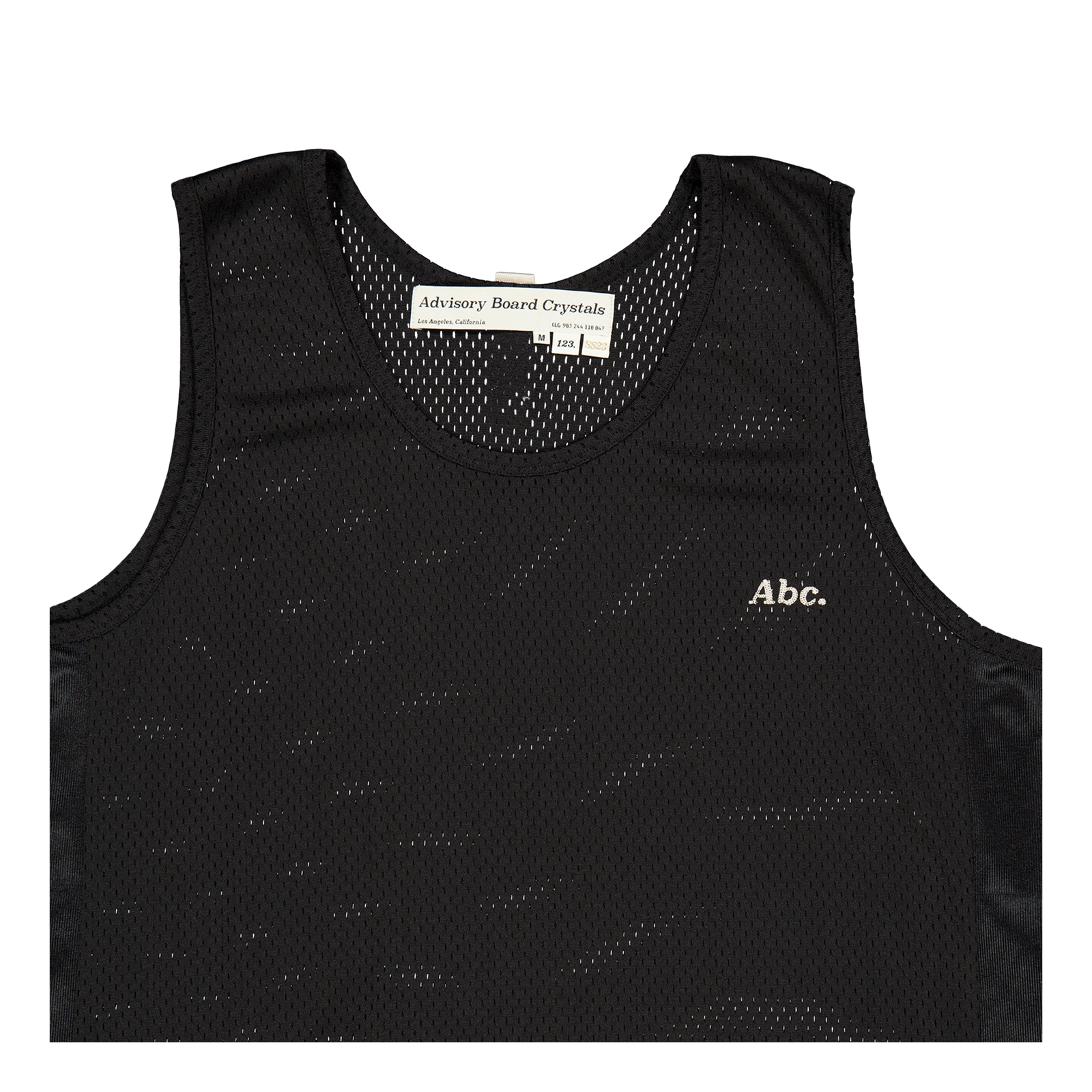 Abc. 123. Mesh Satin Tank Top Black