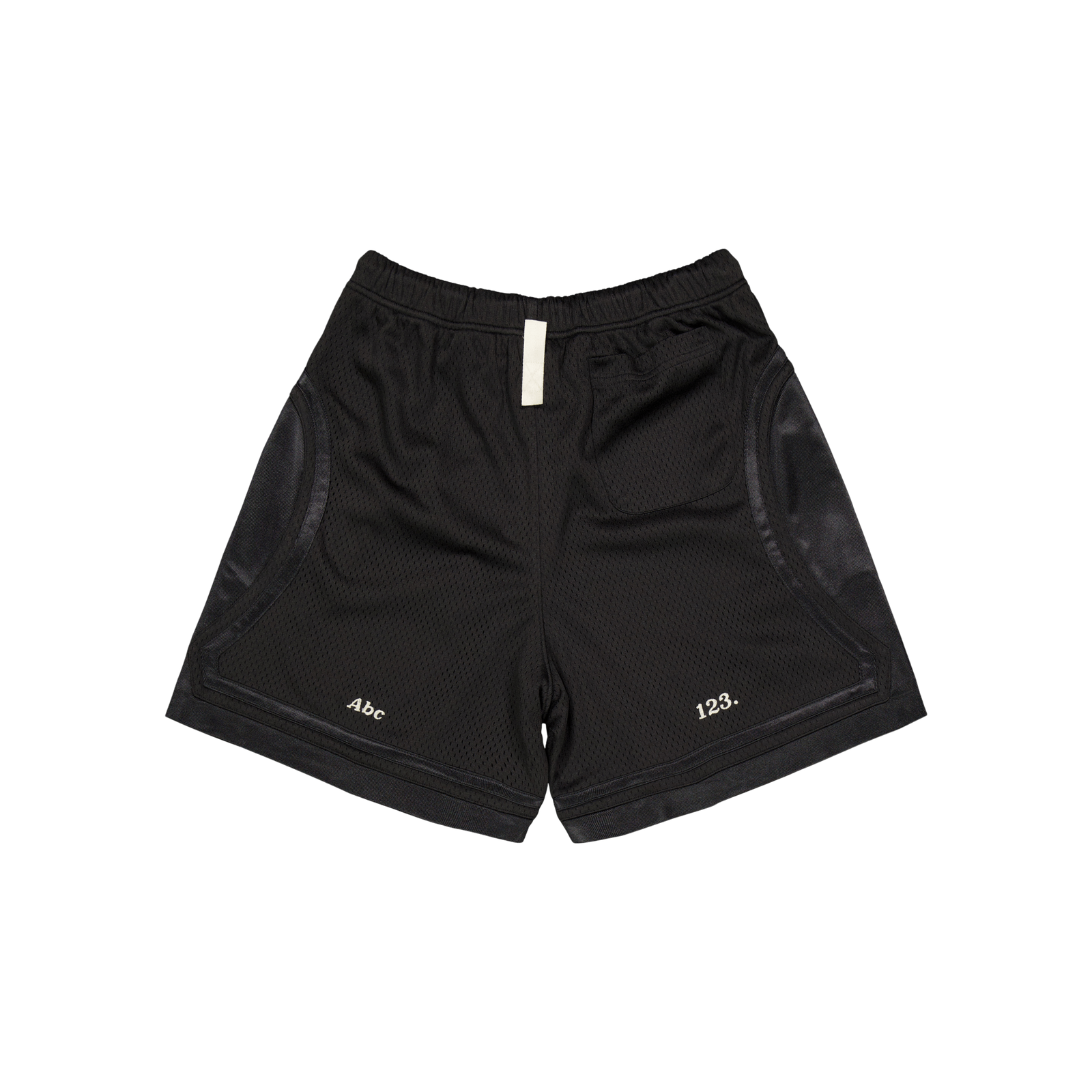 Abc. 123. Mesh Satin Basketbal Black