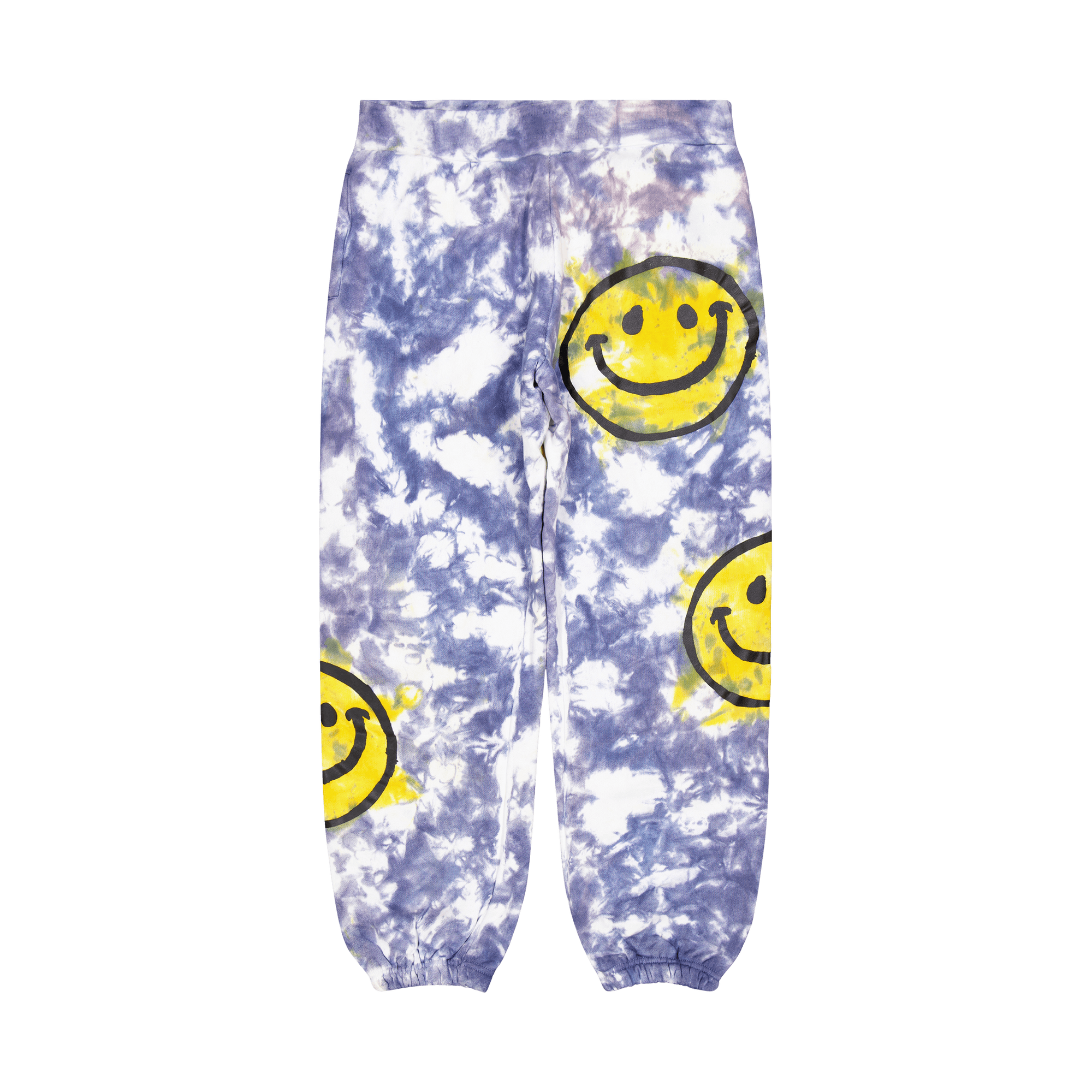 Smiley Sun Dye Sweatpant Yellow  Blue Tie-dye