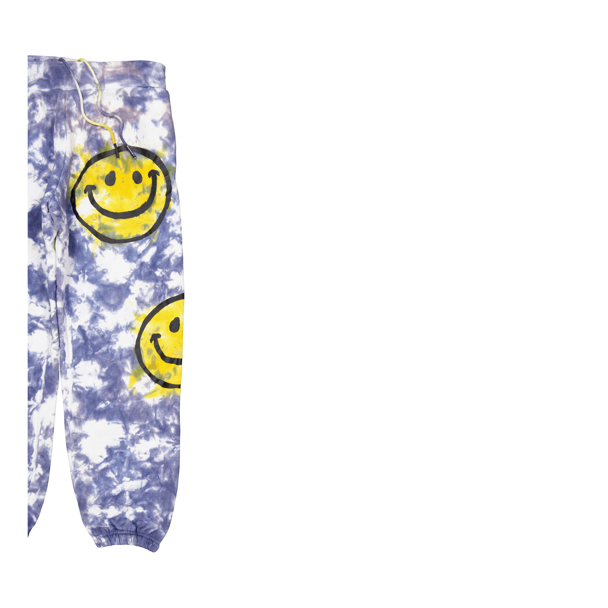 Smiley Sun Dye Sweatpant Yellow  Blue Tie-dye