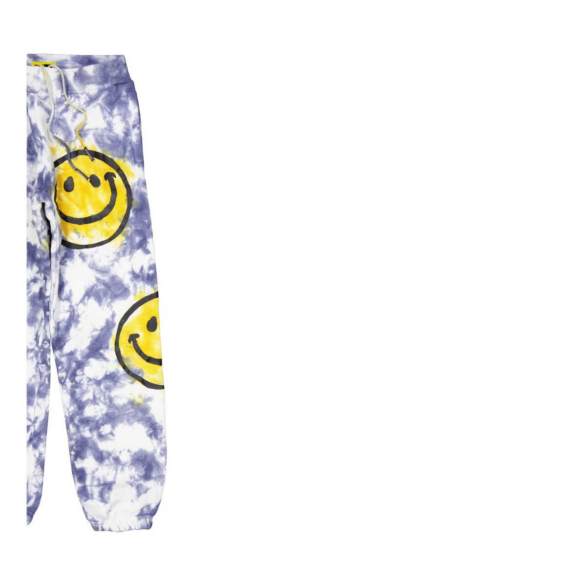 Smiley Sun Dye Sweatpant Yellow Blue Tie-dye