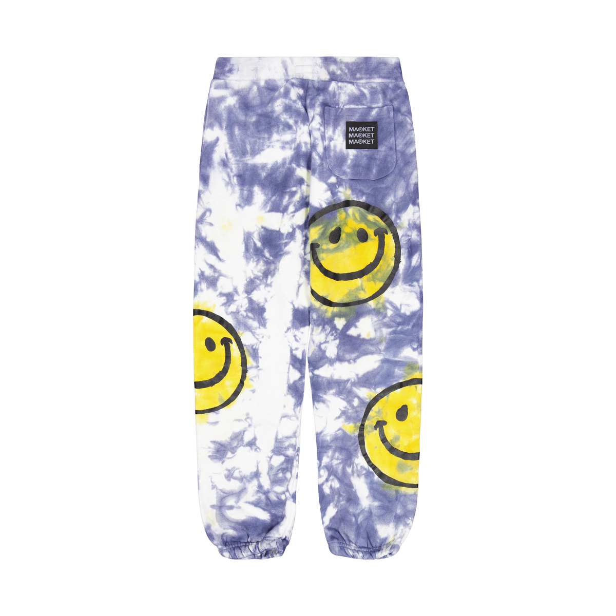 Smiley Sun Dye Sweatpant Yellow Blue Tie-dye
