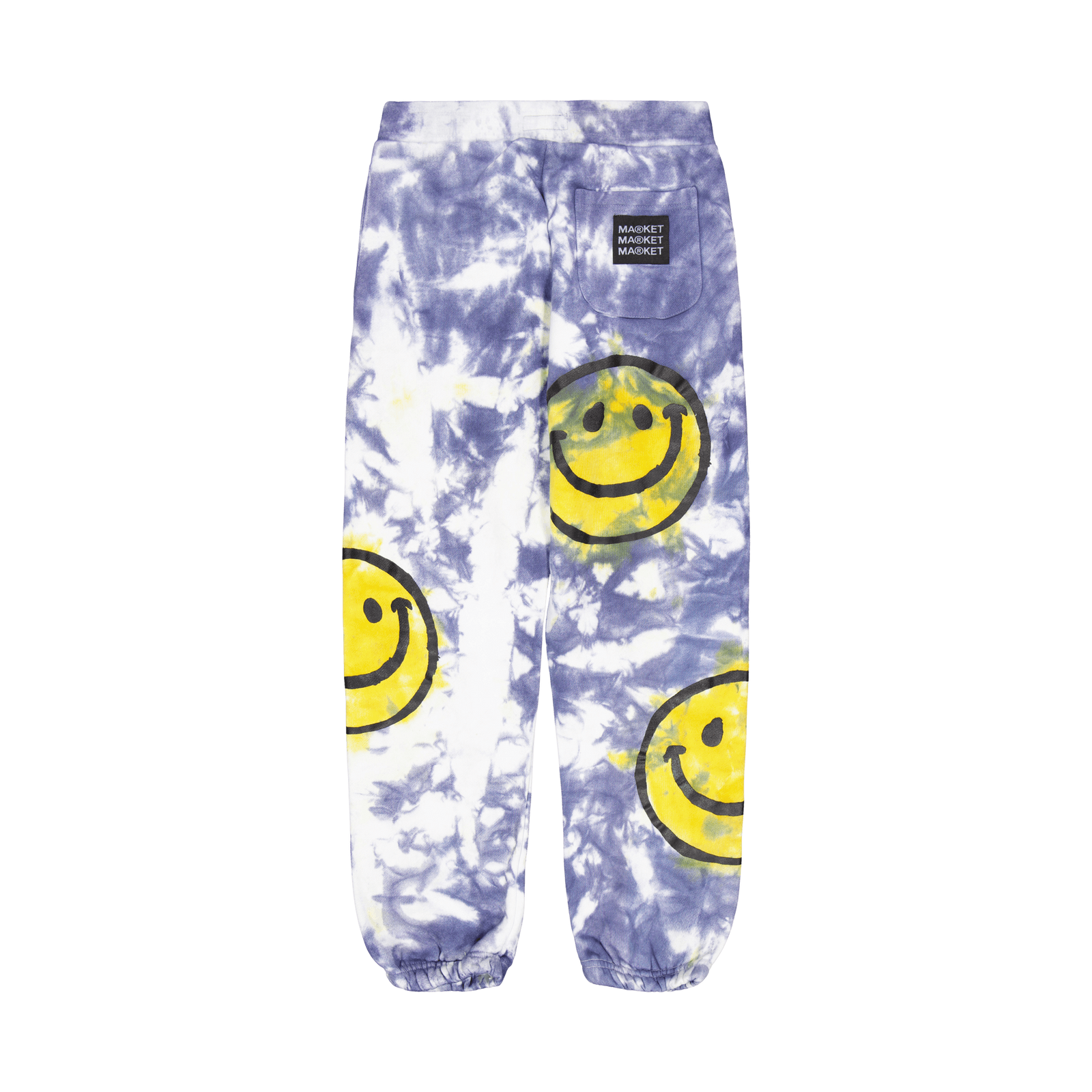 Smiley Sun Dye Sweatpant Yellow Blue Tie-dye