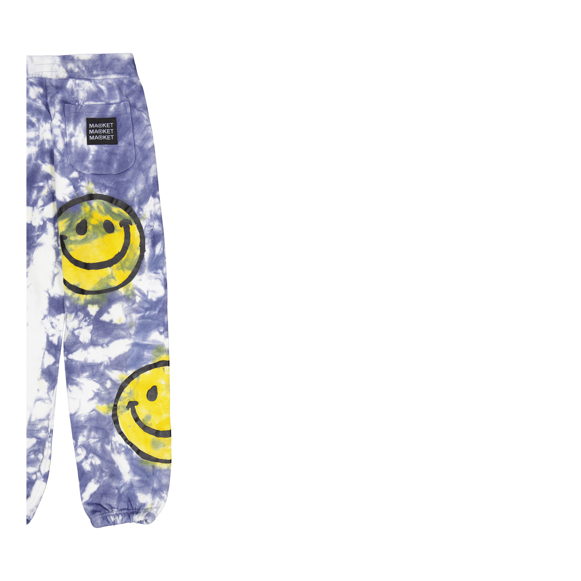 Smiley Sun Dye Sweatpant Yellow Blue Tie-dye