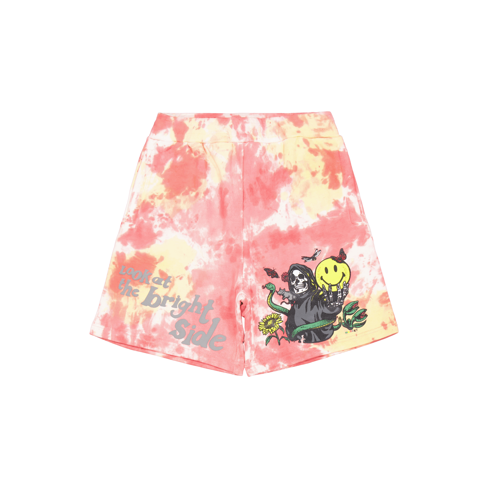 Smiley Look At The Bright Side Pink Tie-dye