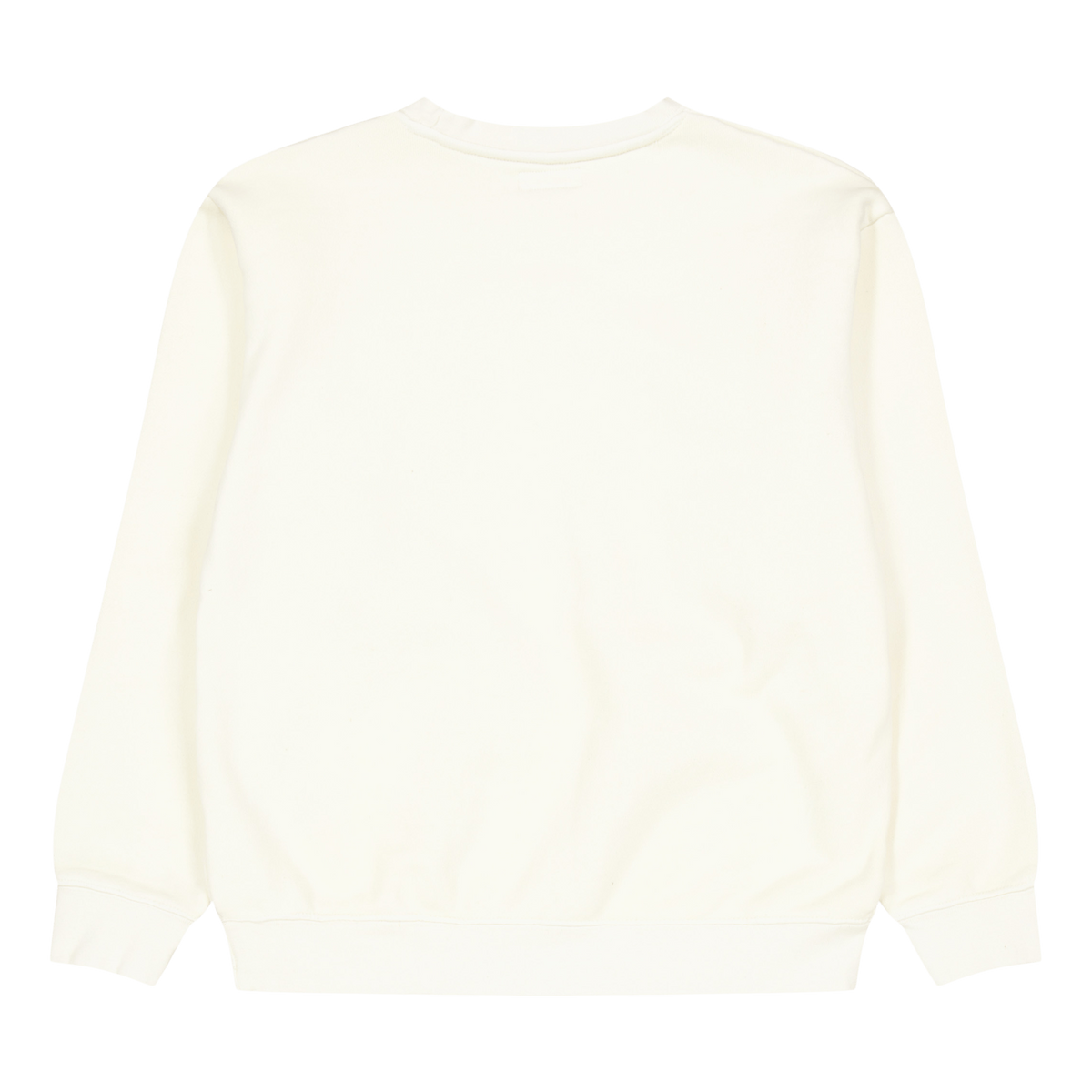Smiley Oversized Crew Neck Swe Cream