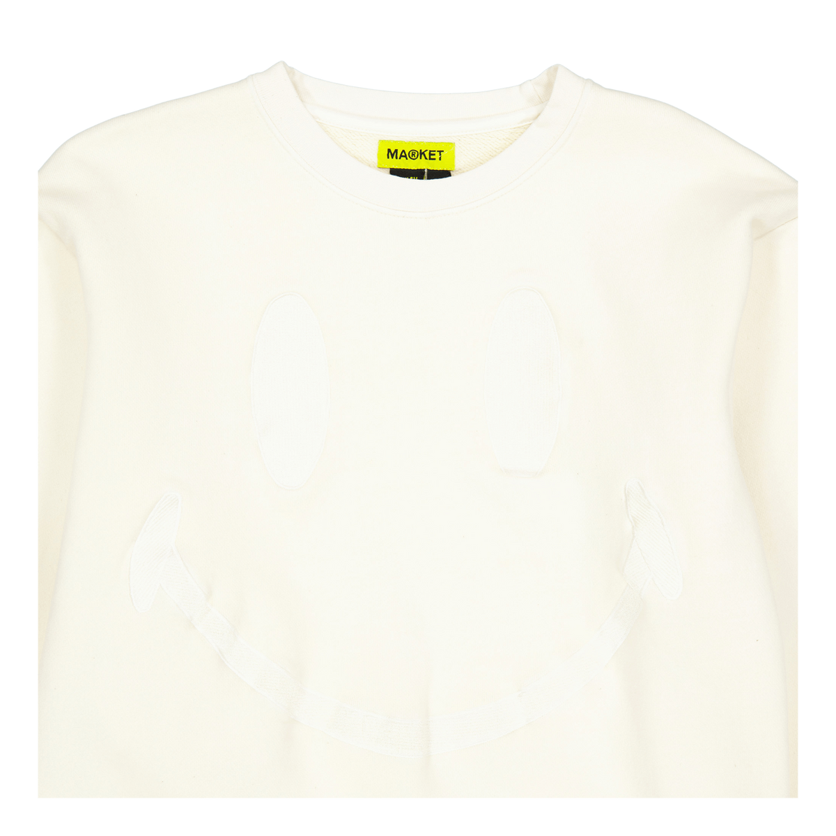Smiley Oversized Crew Neck Swe Cream
