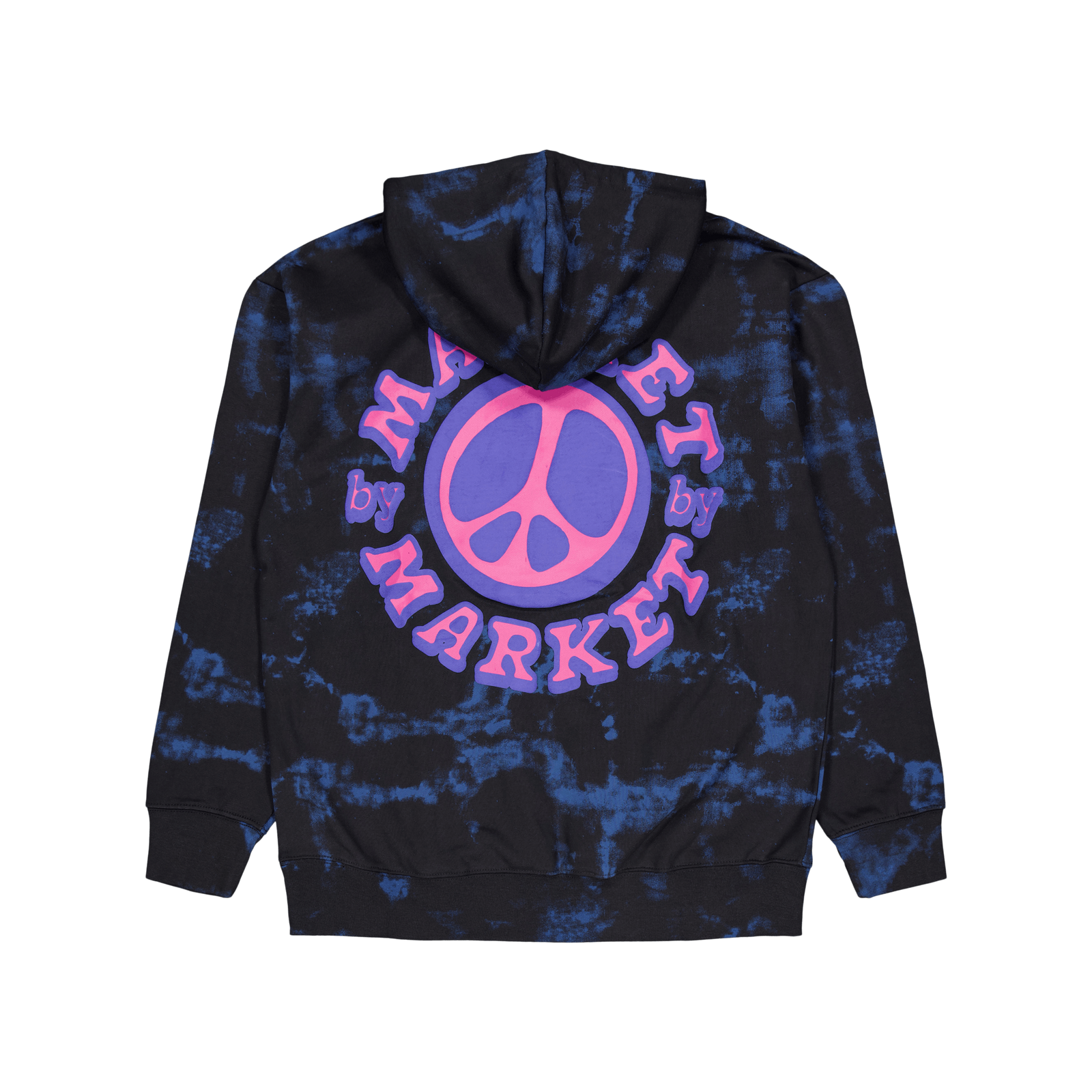 Cali Peace Tie-dye Hoodie Navy Smoke Tie-dye