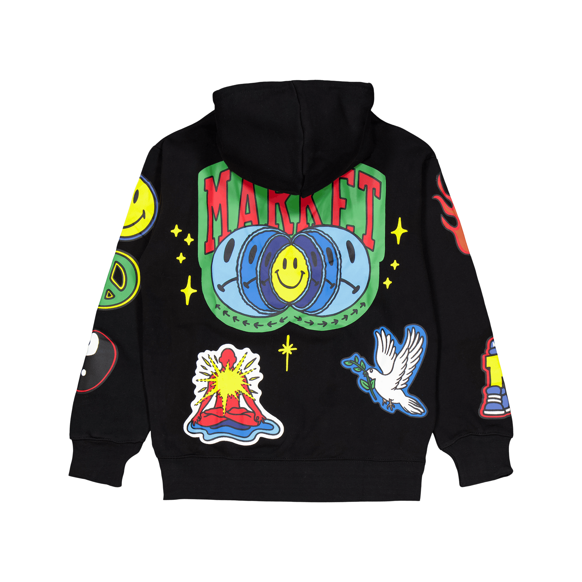 Smiley Start Within Stars Hood Black