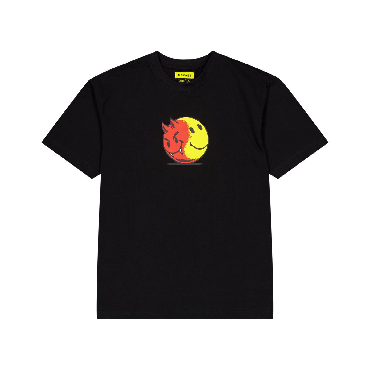 Smiley Good And Evil Tshirt Black