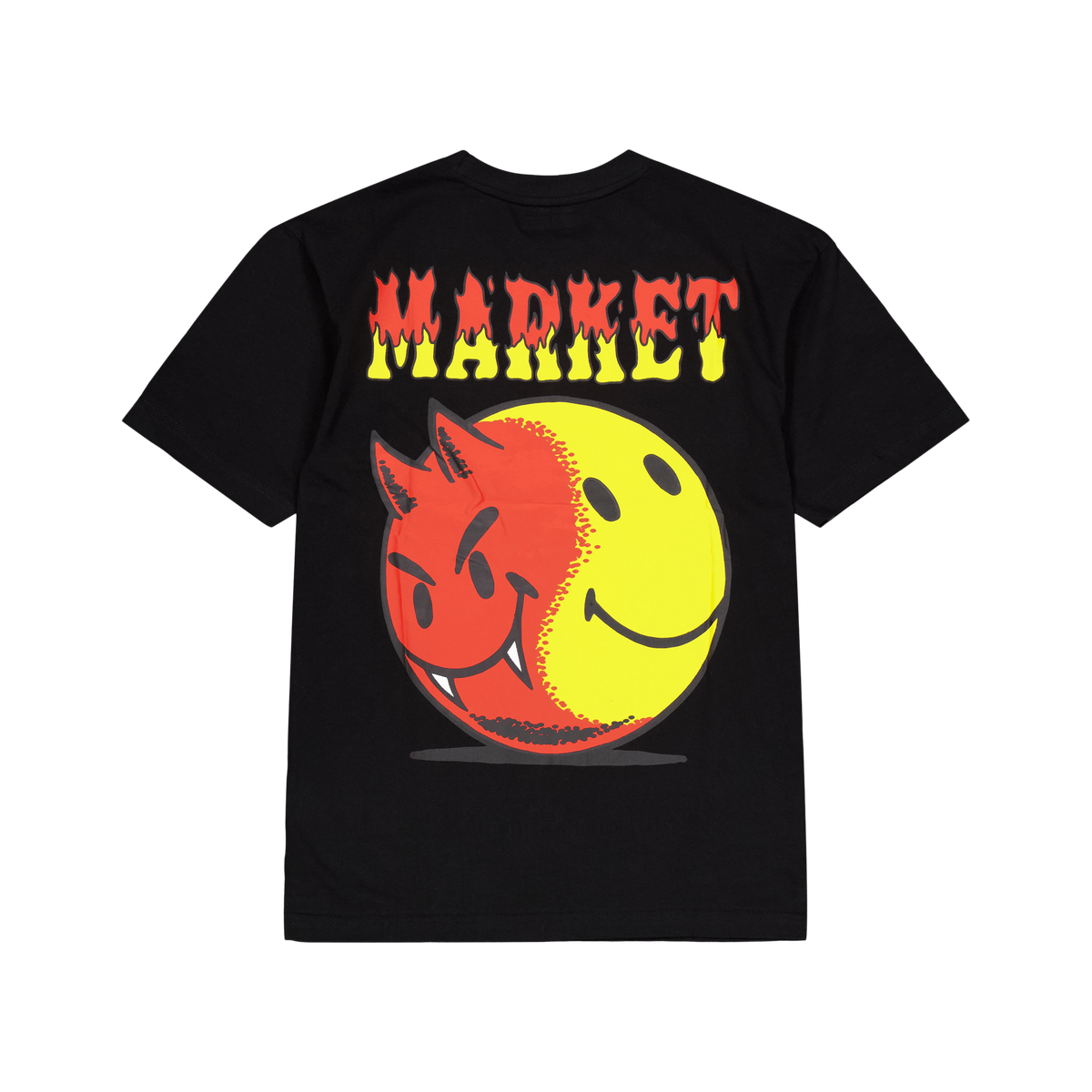 Smiley Good And Evil Tshirt Black