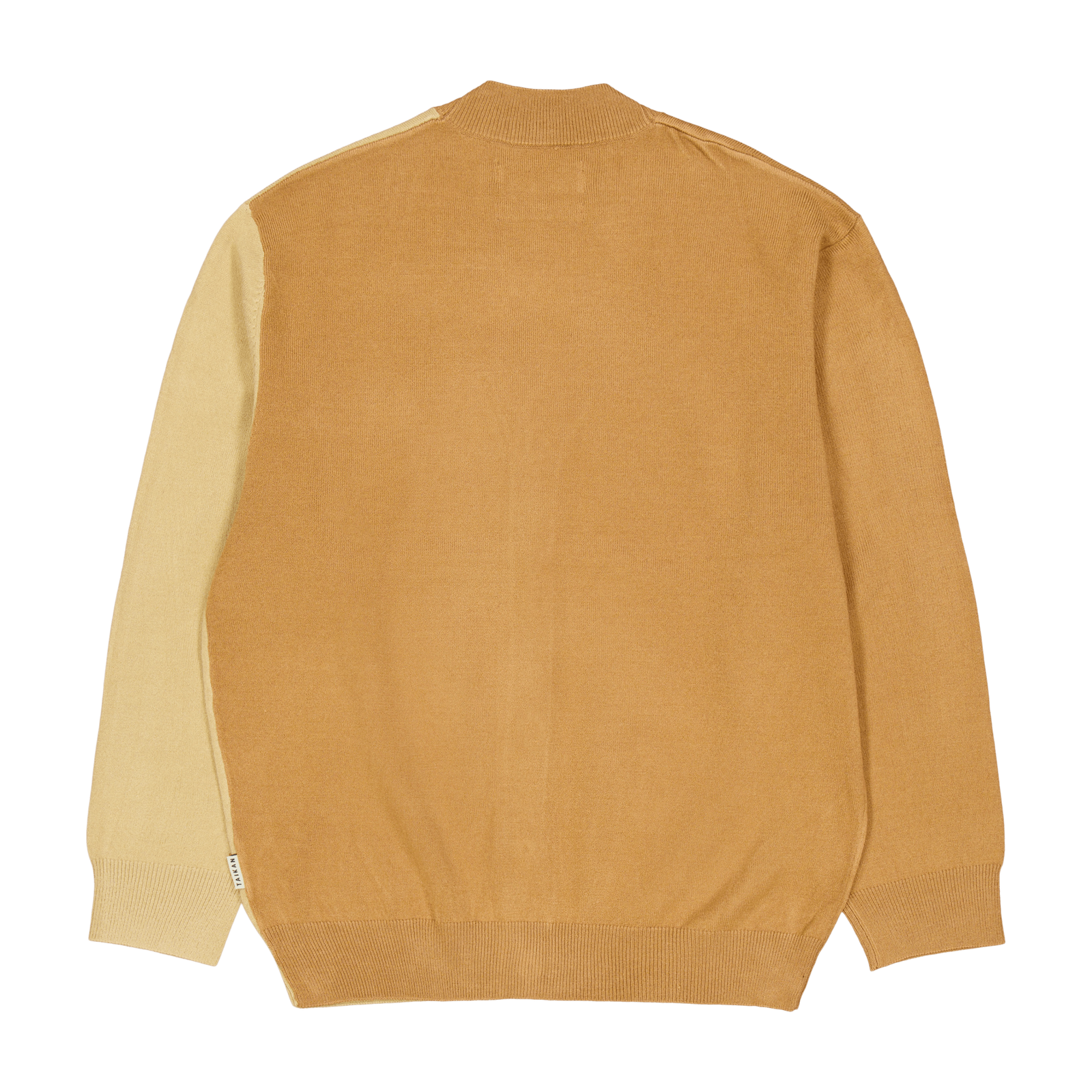Colour Blocked Cardigan-tan/cr Tan/cream