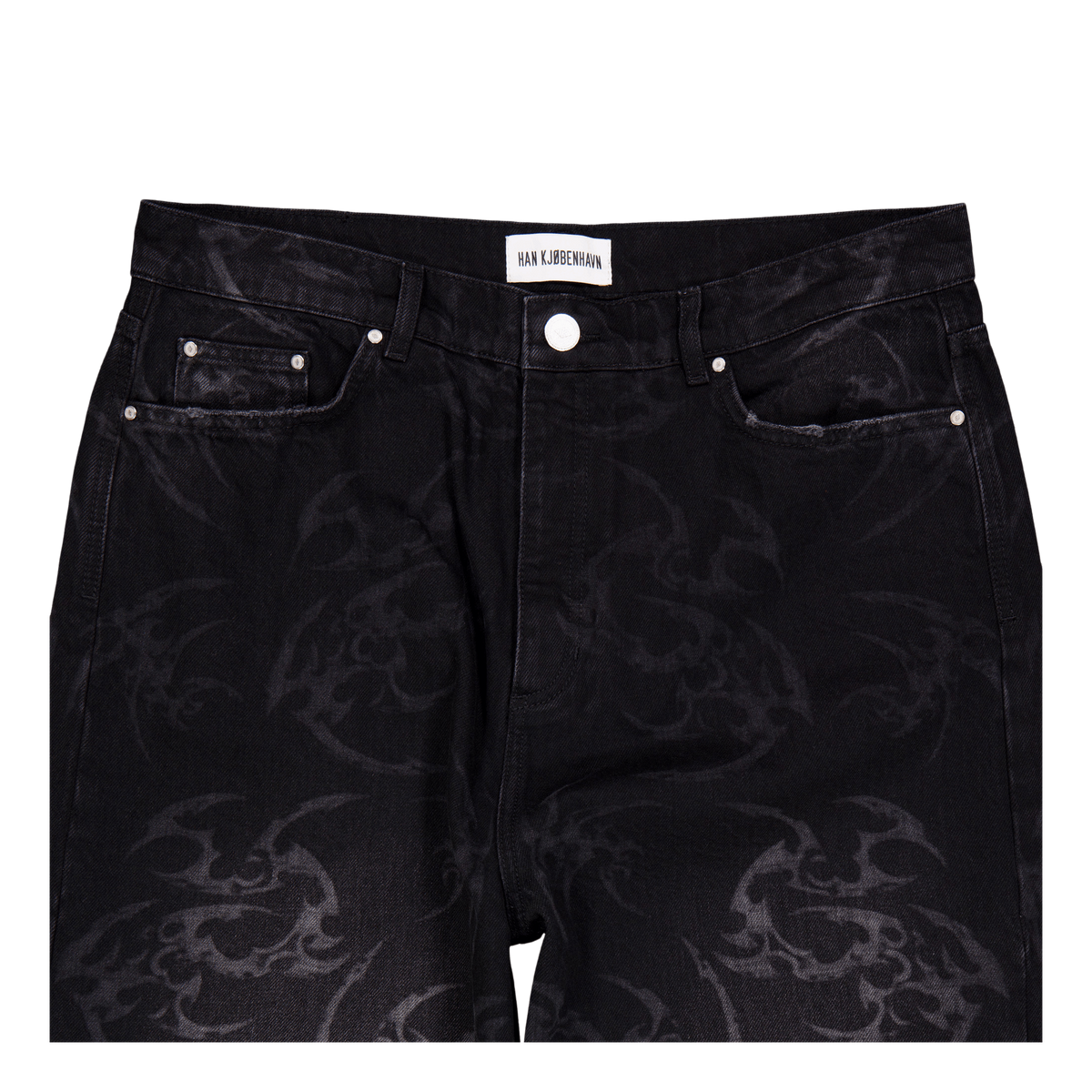 Laser Tribal Baggy Distressed  Black