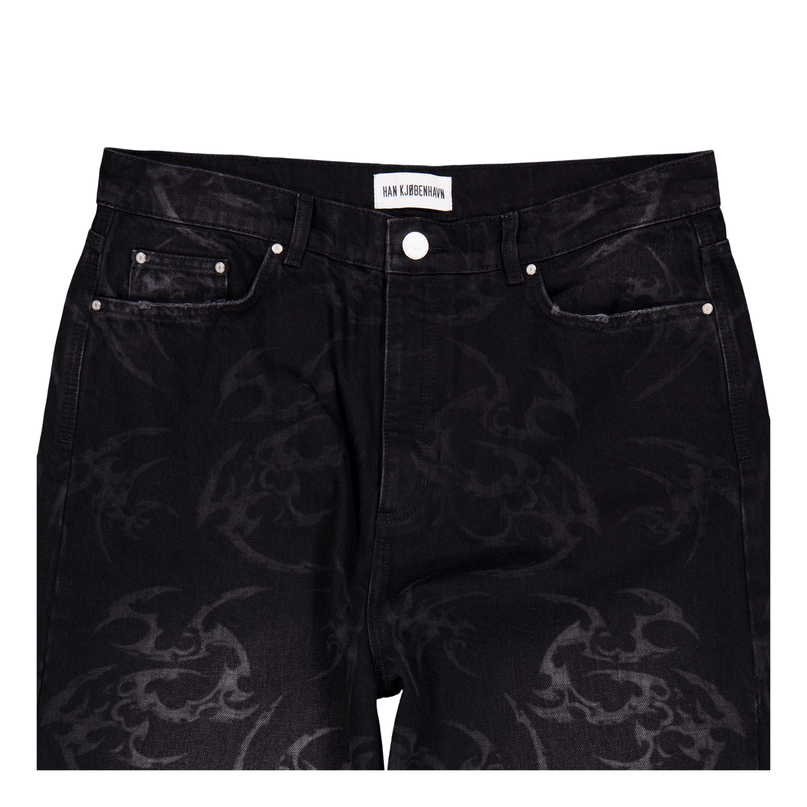 Laser Tribal Baggy Distressed  Black