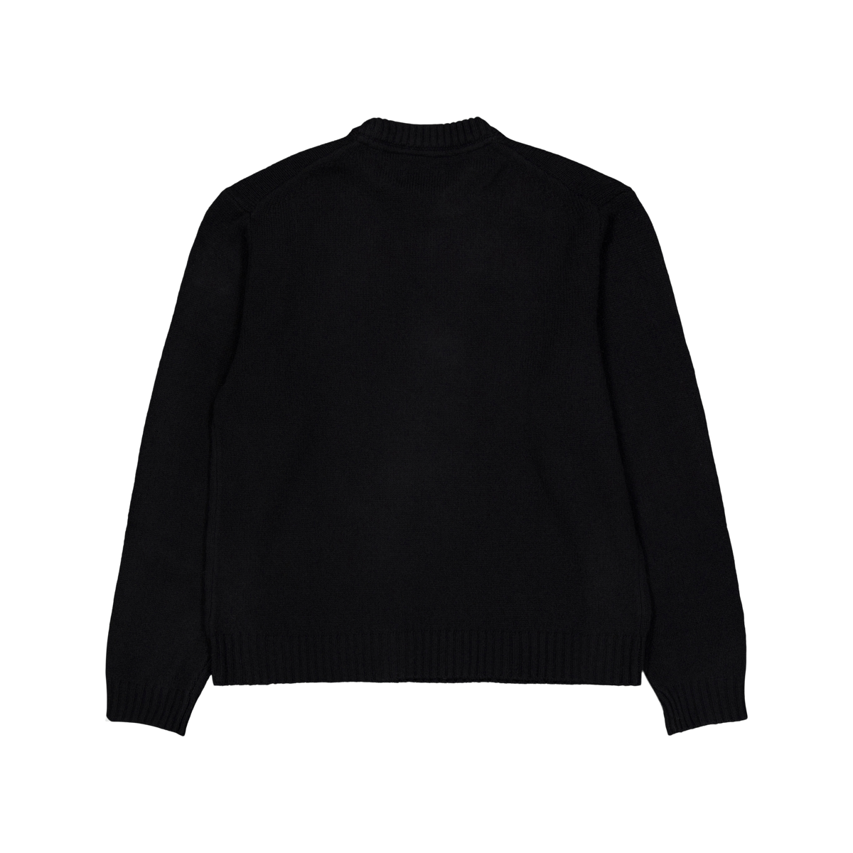 Intarsia Logo Crewneck Knit Black