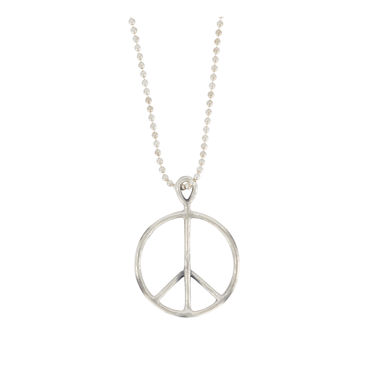 Peace Pendant - Ball Chain / 9 Silver